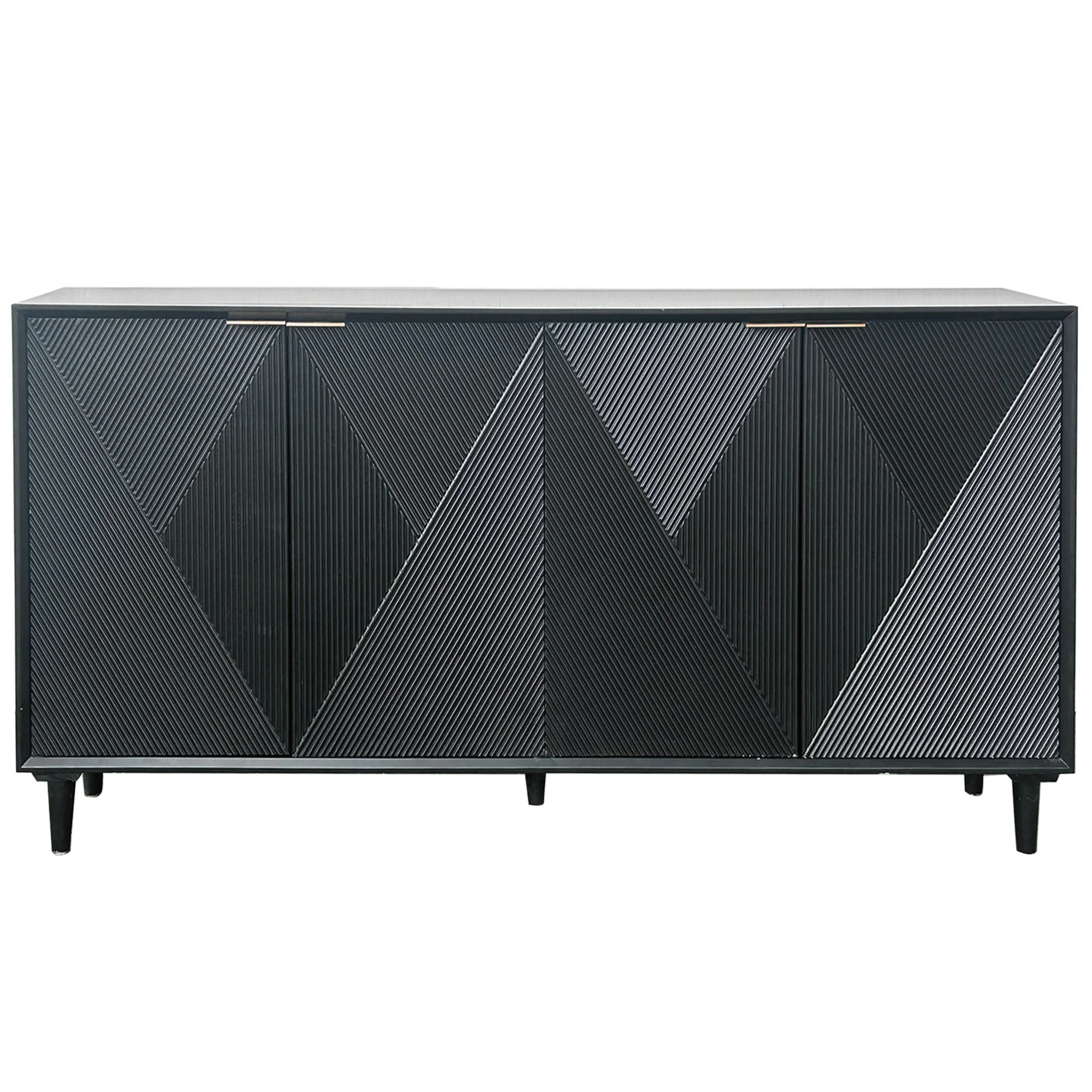 Arvada 4 Door Sideboard, Black - Image 2