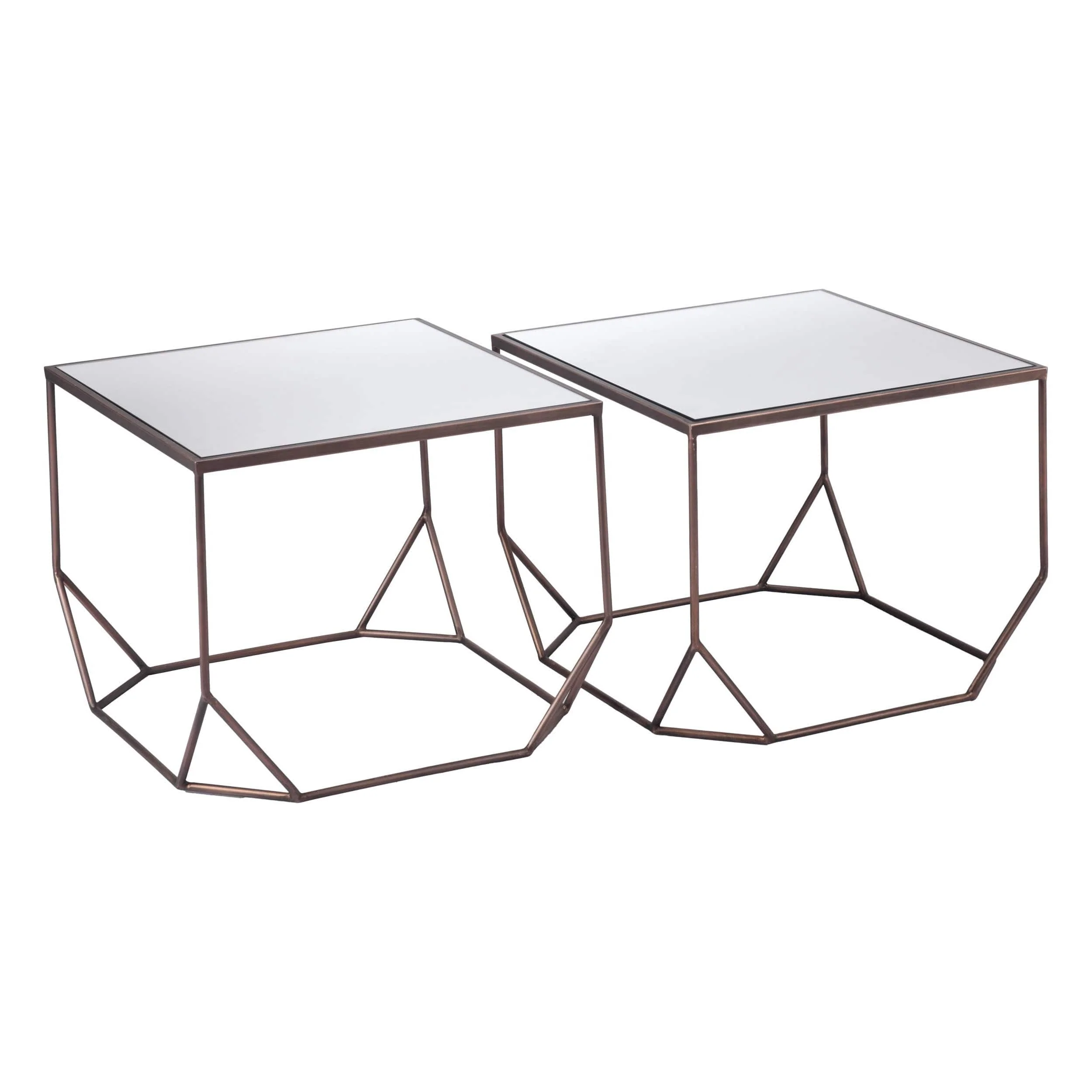 Arzon Coffee Table, Bronze, Set of 2