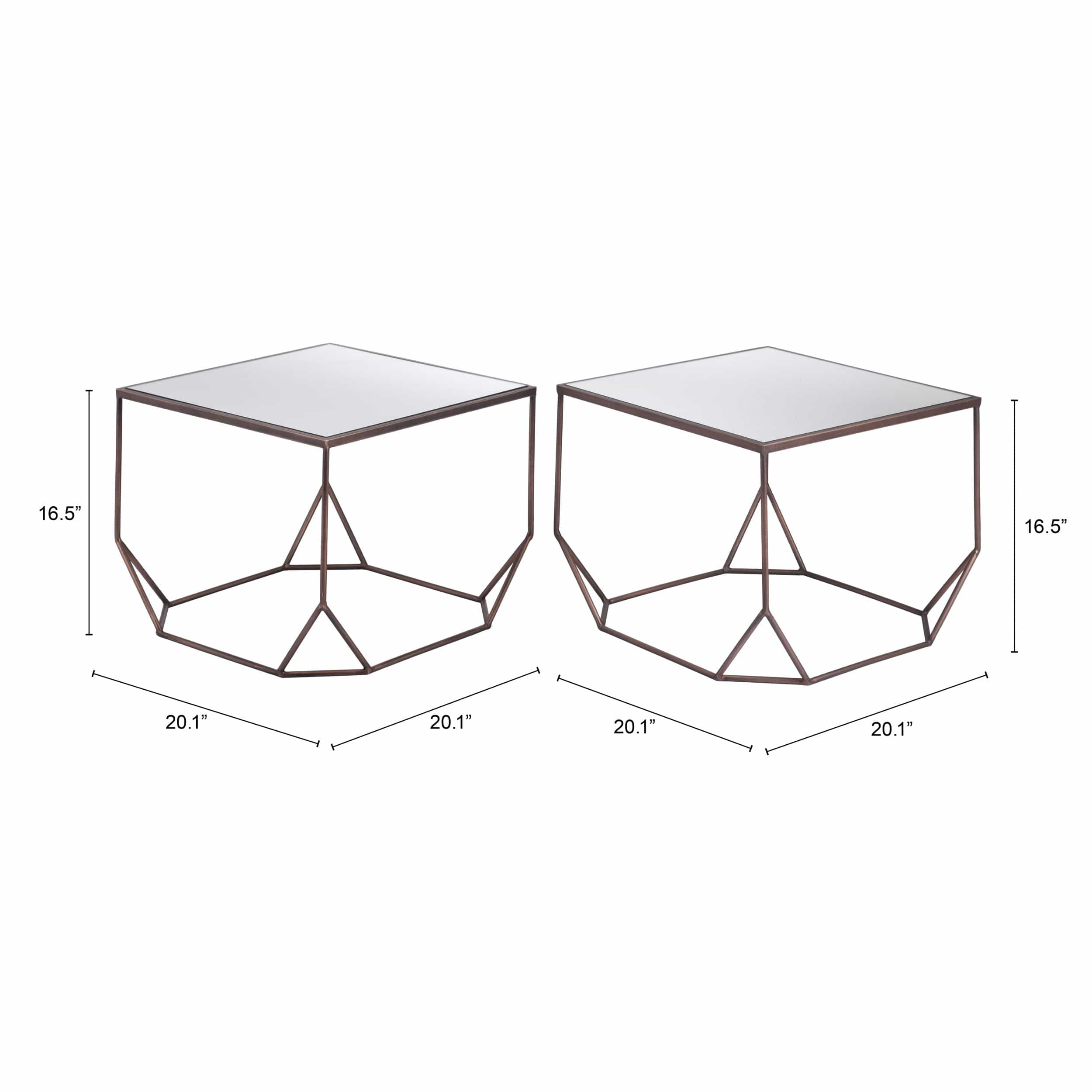 Arzon Coffee Table, Bronze, Set of 2 - Image 9