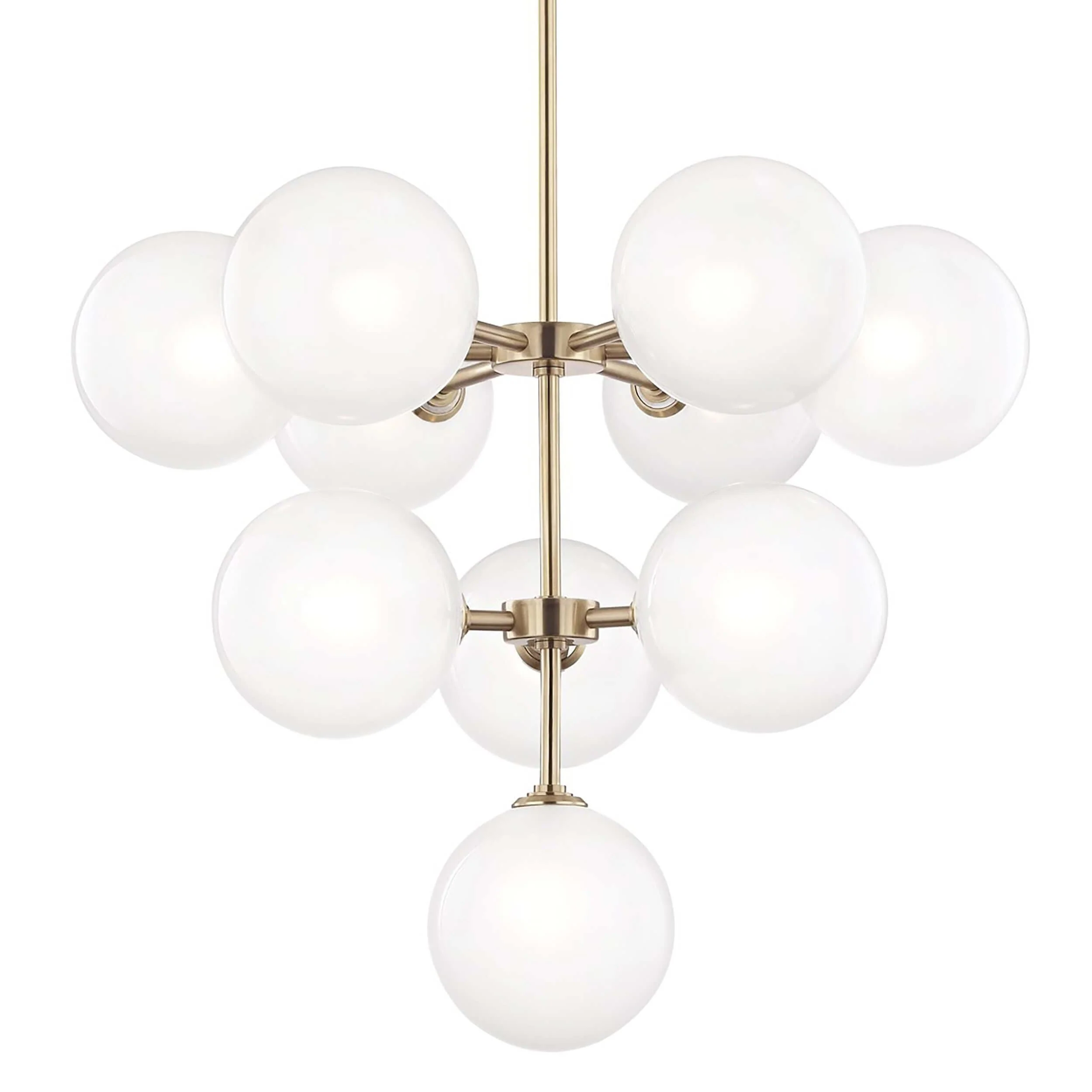 Ashleigh 10 Light Chandelier, Aged Brass