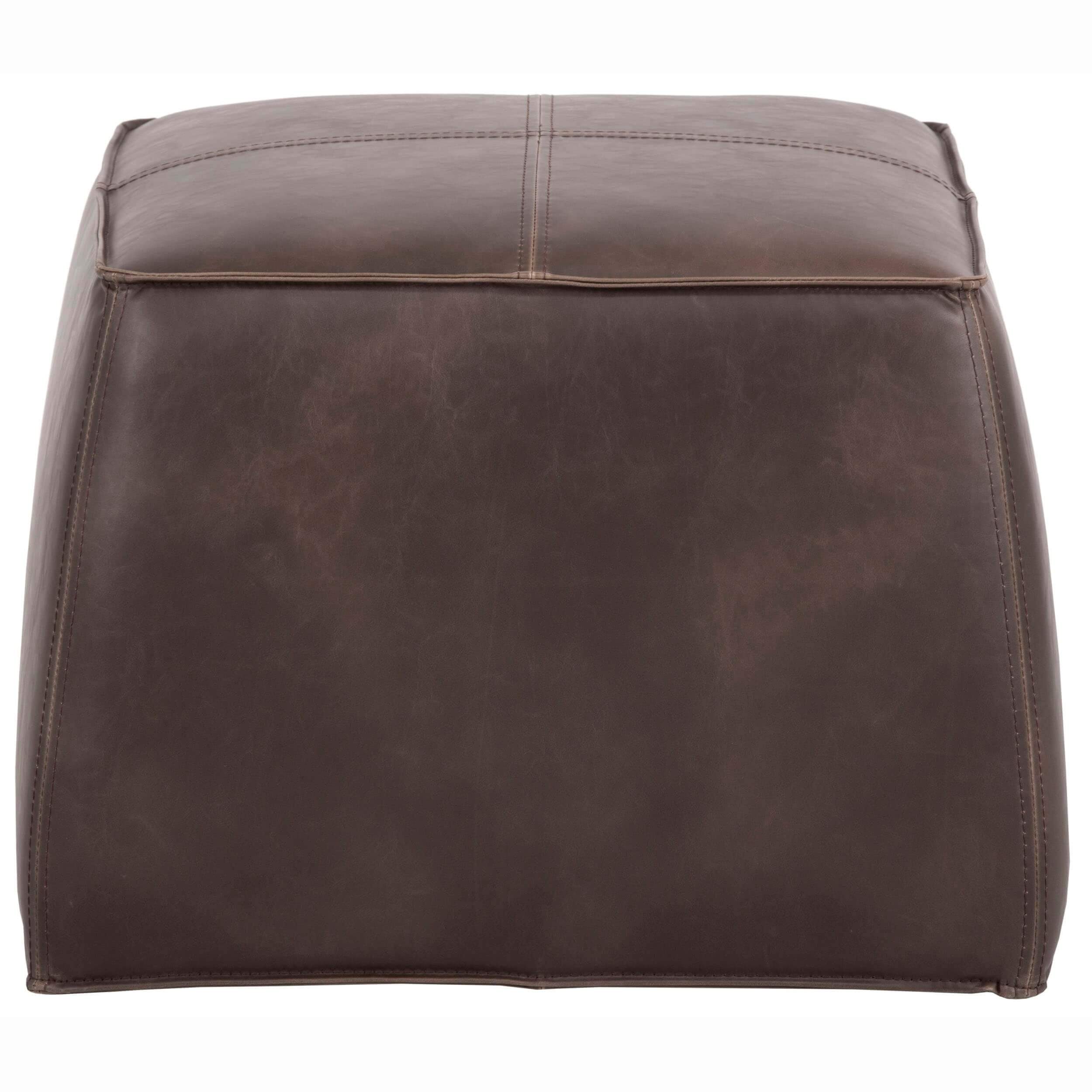 Aspen Ottoman, Havana Dark Brown - Image 3
