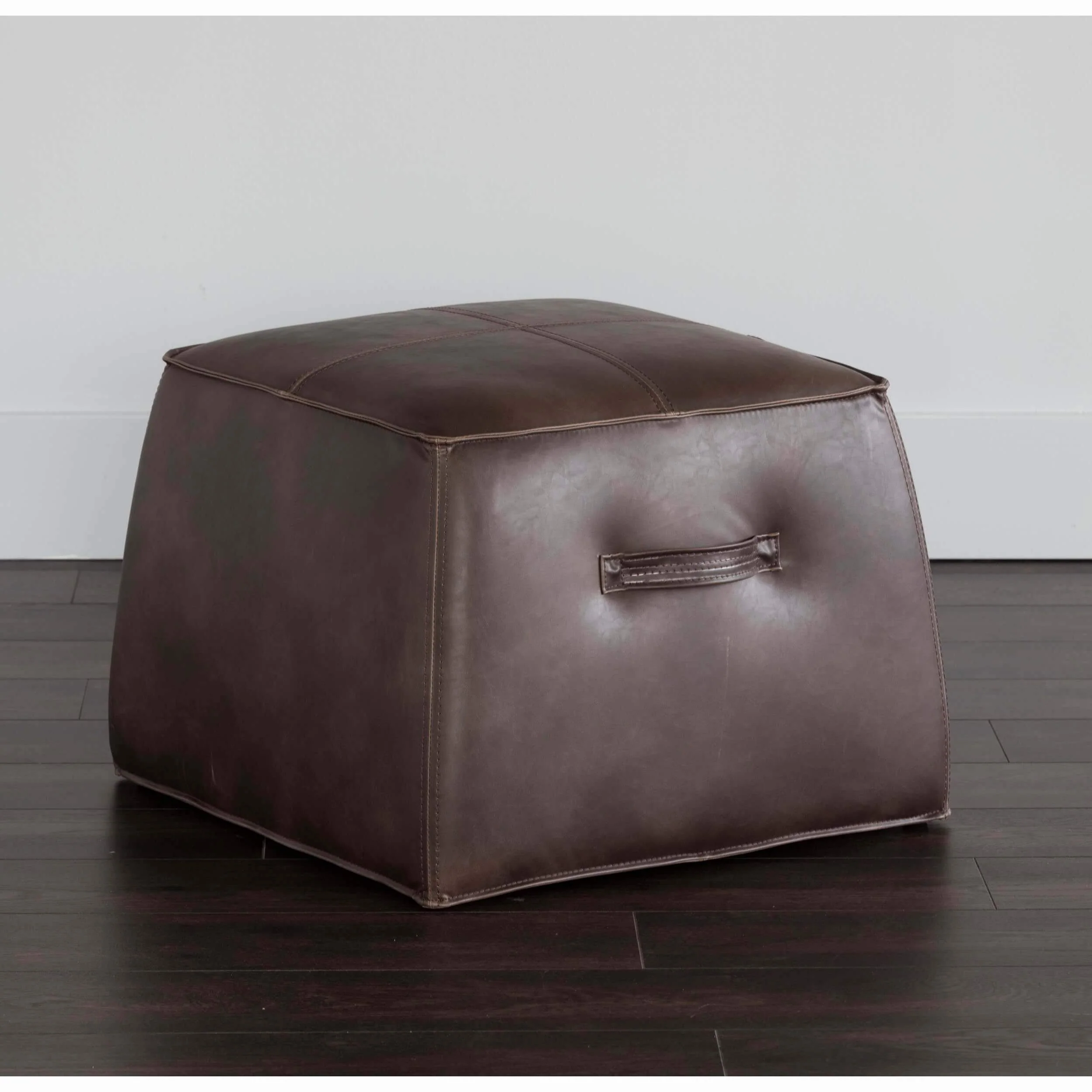 Aspen Ottoman, Havana Dark Brown - Image 4