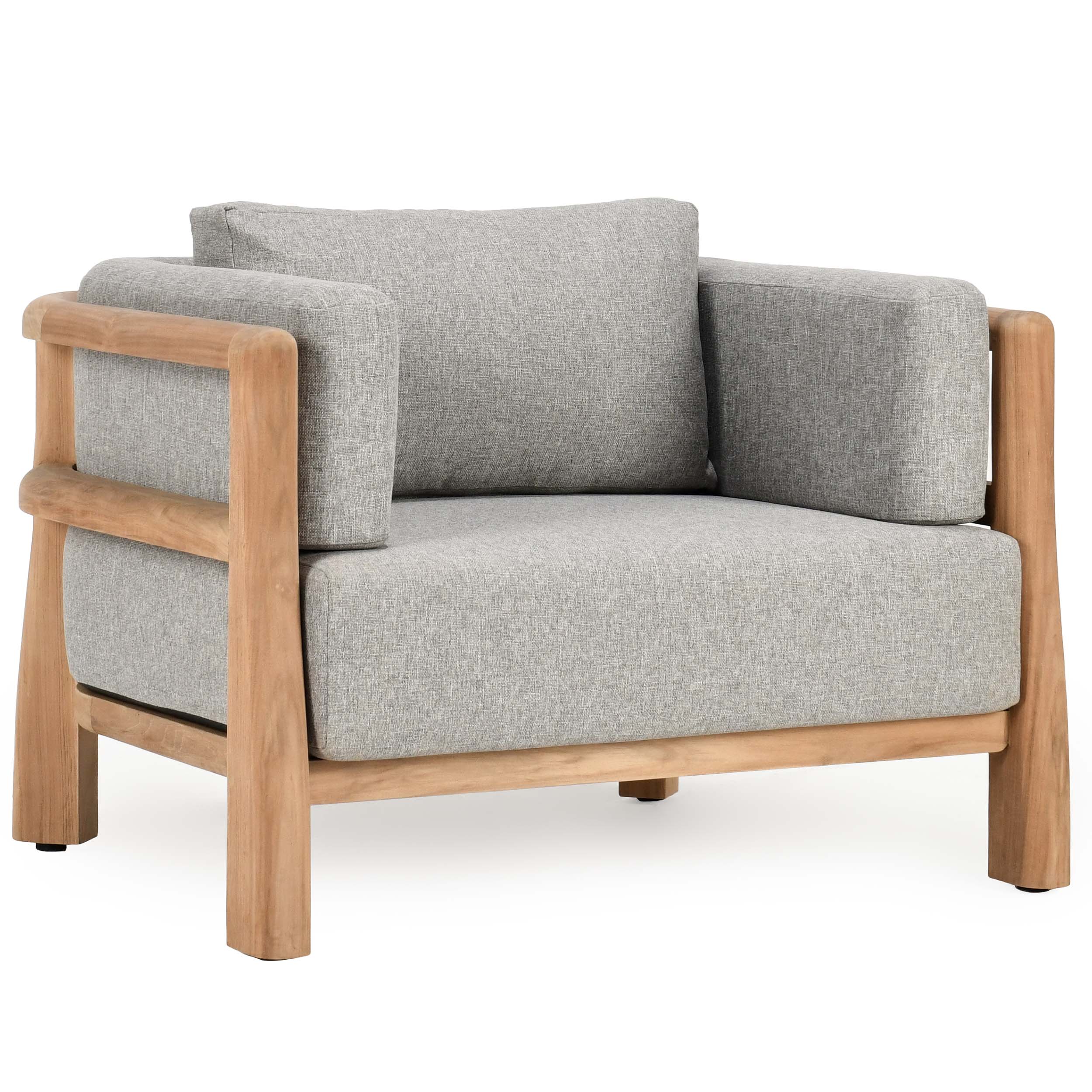 Aston Outdoor Accent Chair, Natural/Gray