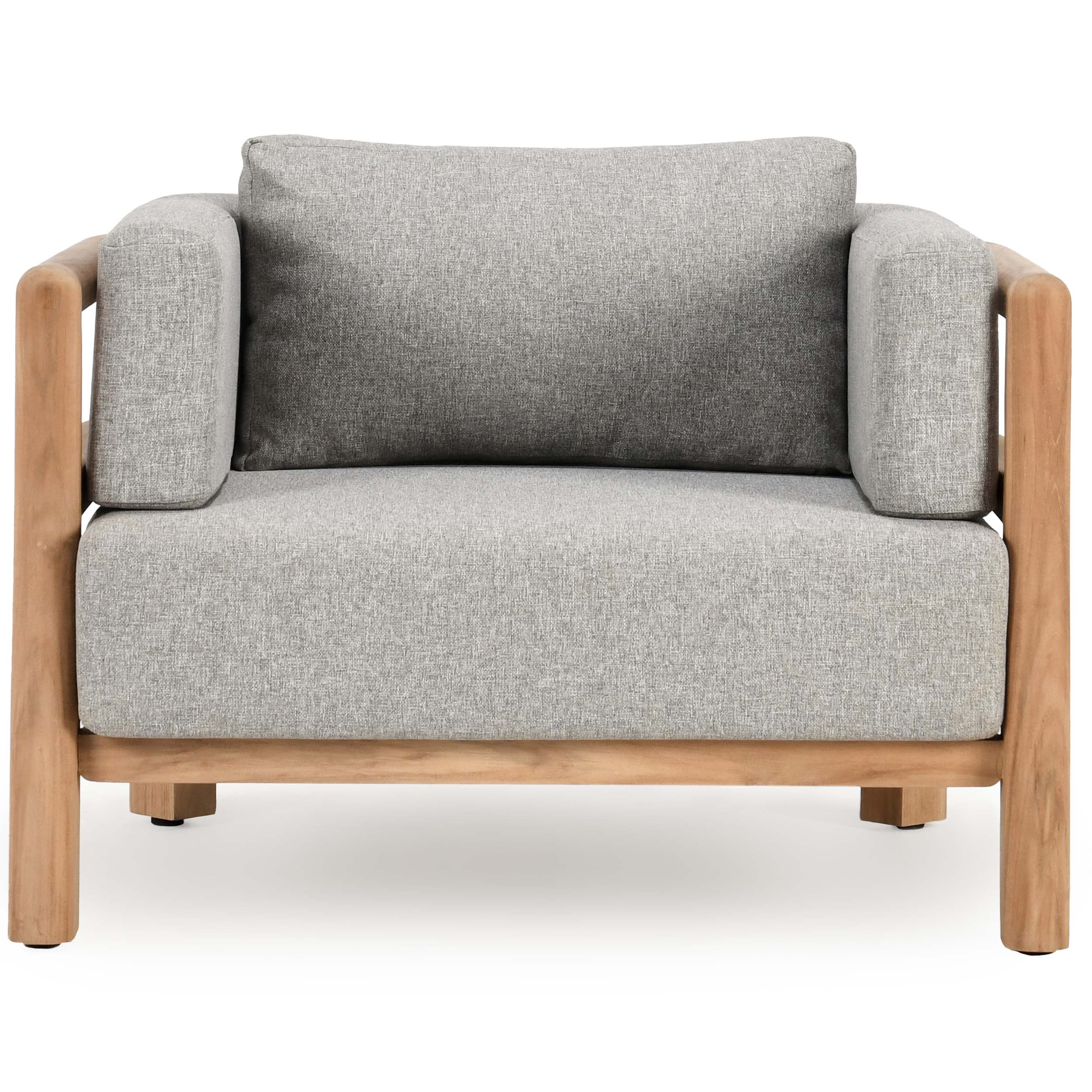 Aston Outdoor Accent Chair, Natural/Gray - Image 2