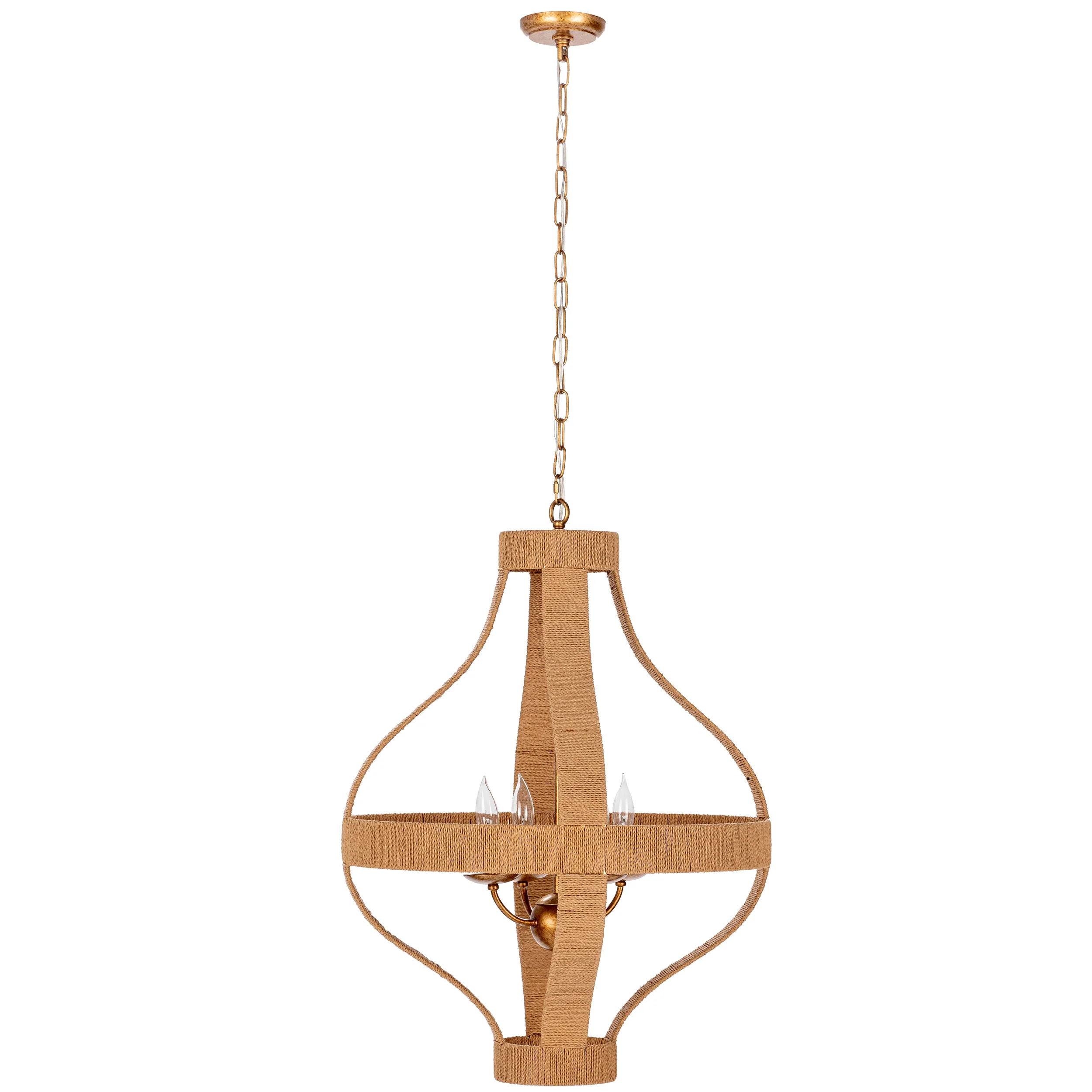 Sarmiento Round Pendant, Natural/Gold