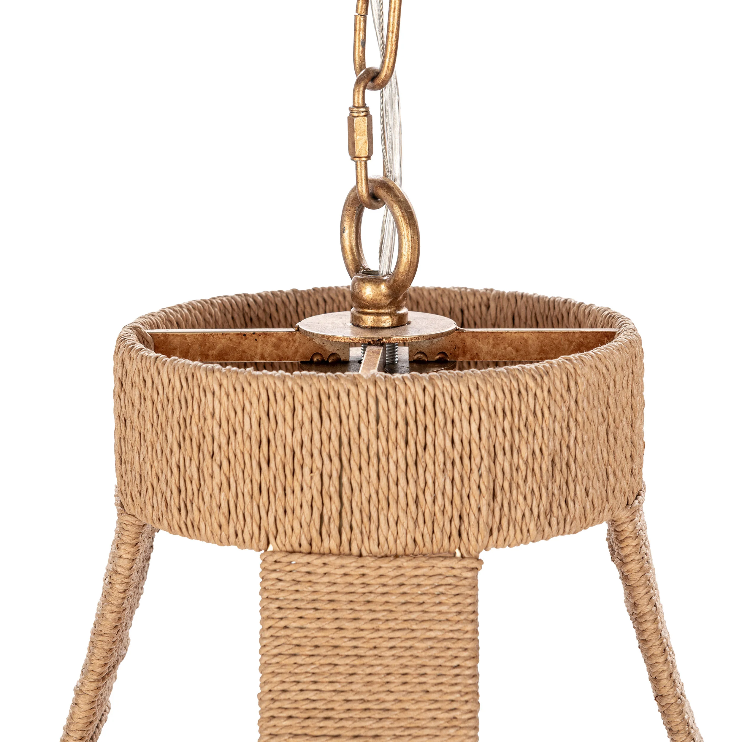 Sarmiento Round Pendant, Natural/Gold - Image 3