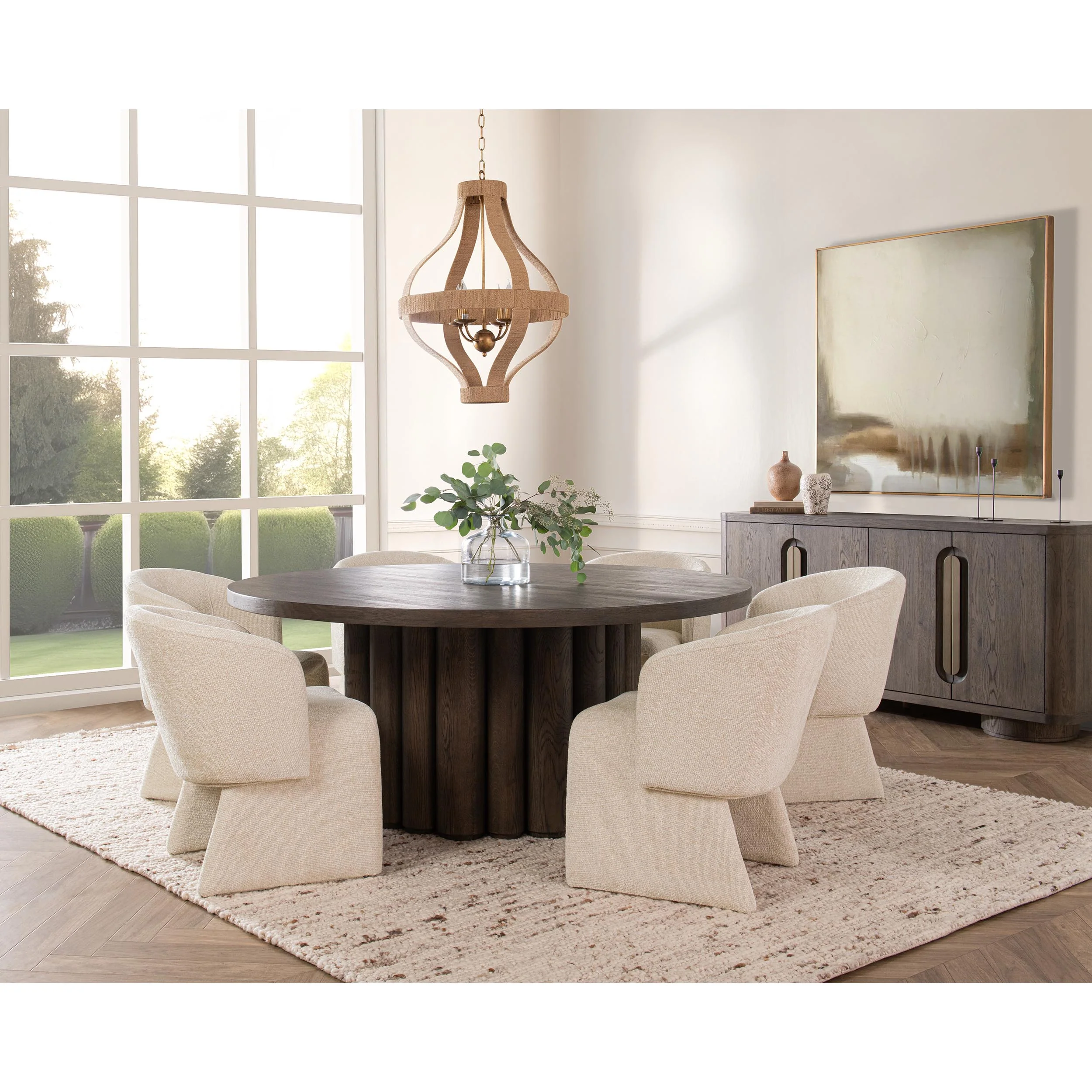 Sarmiento Round Pendant, Natural/Gold - Image 6