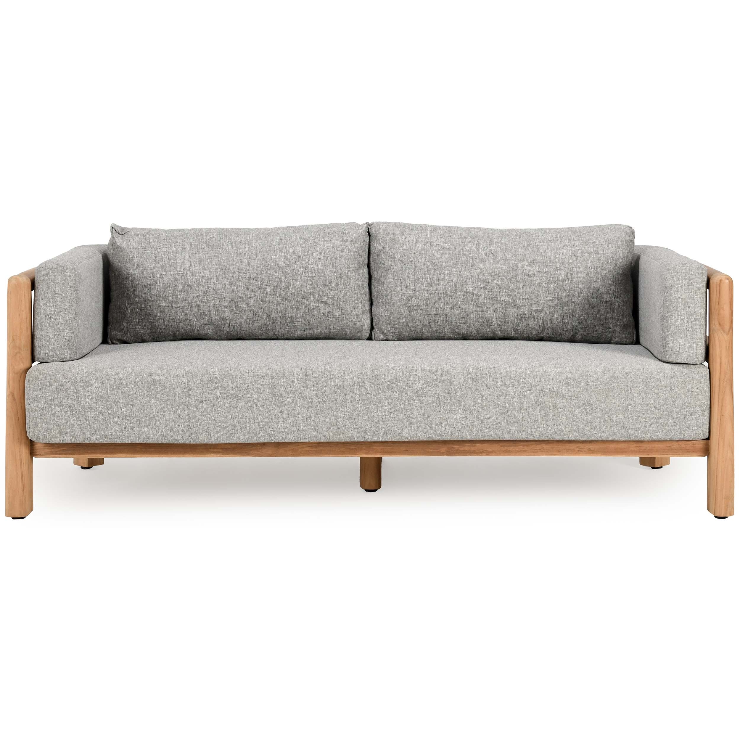 Aston Outdoor Sofa, Natural/Gray