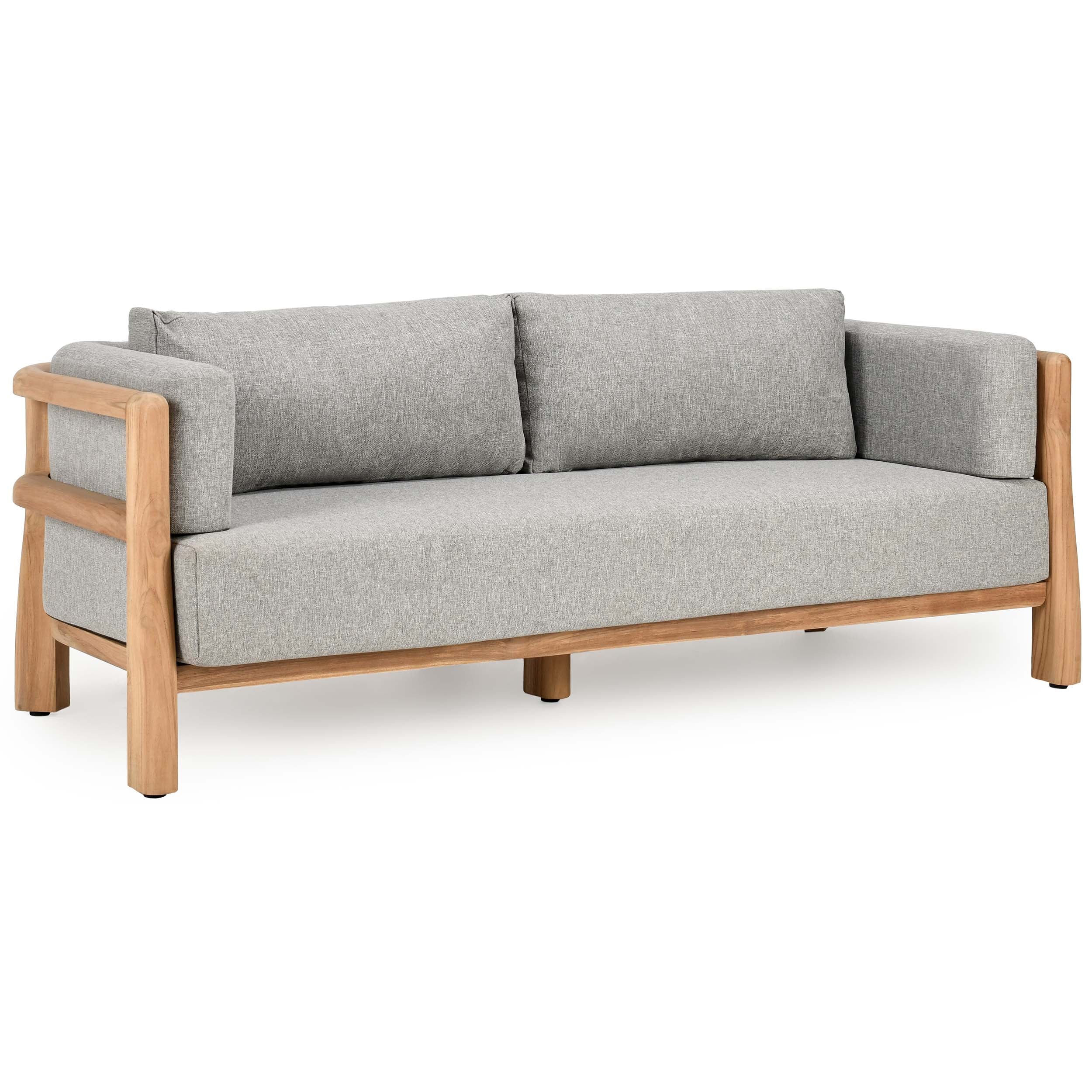 Aston Outdoor Sofa, Natural/Gray - Image 2