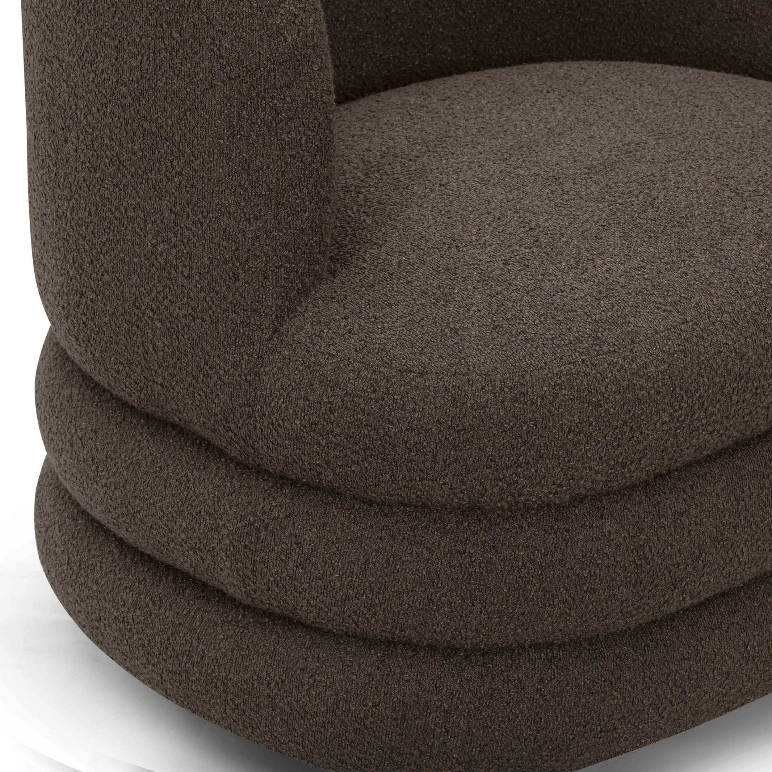 Astor Swivel Chair, Brown - Image 5