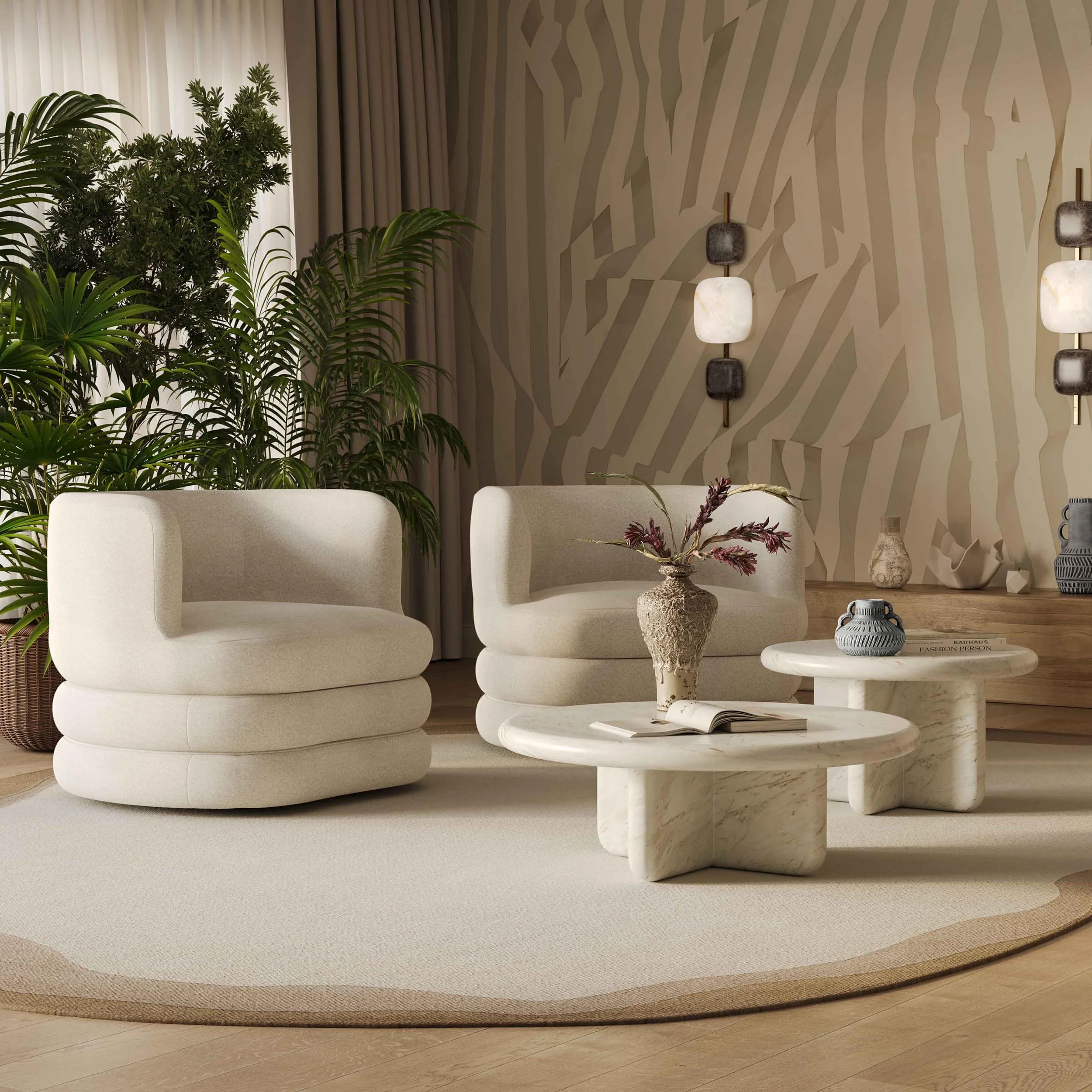 Astor Swivel Chair, Cream - Image 6