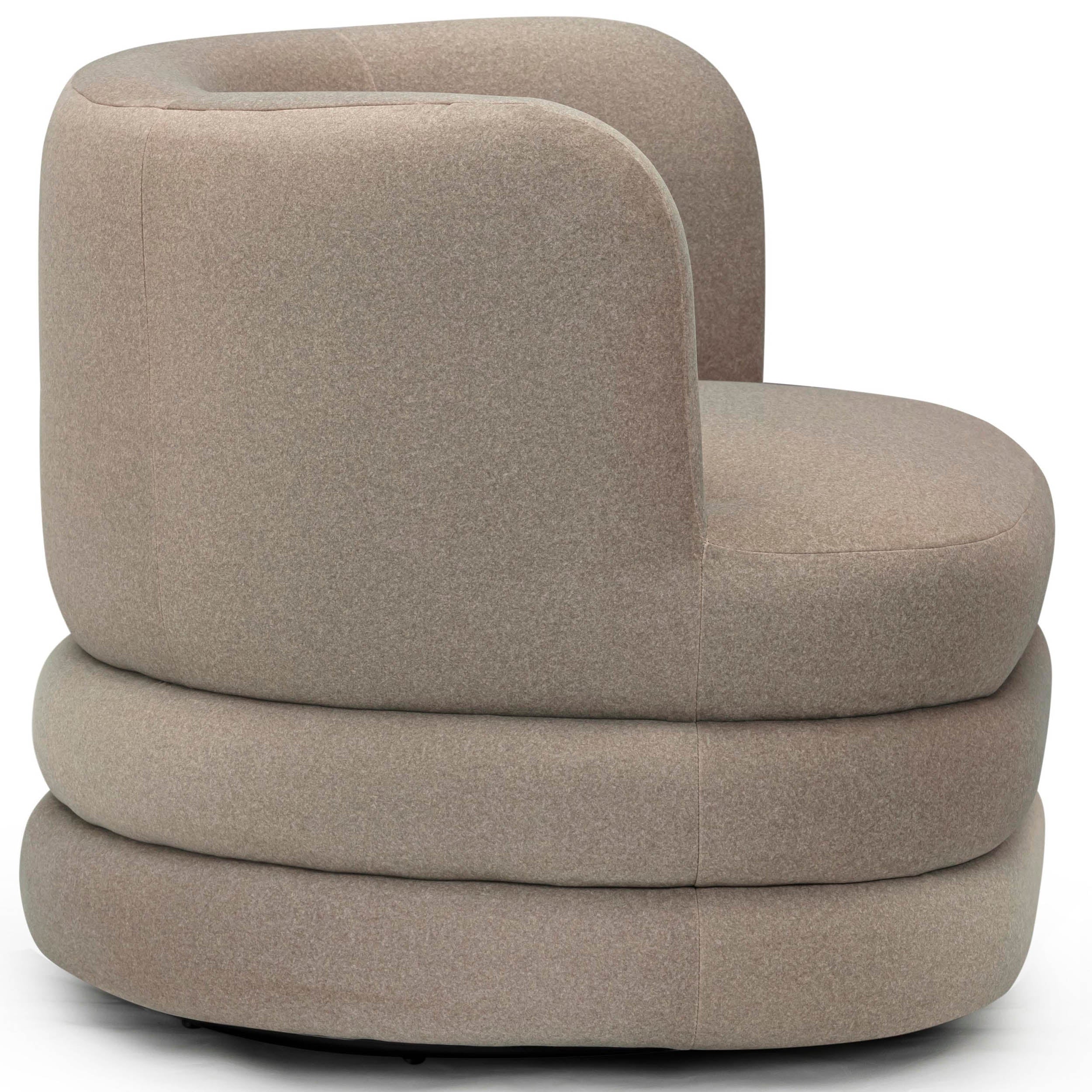 Astor Swivel Chair, Taupe - Image 3