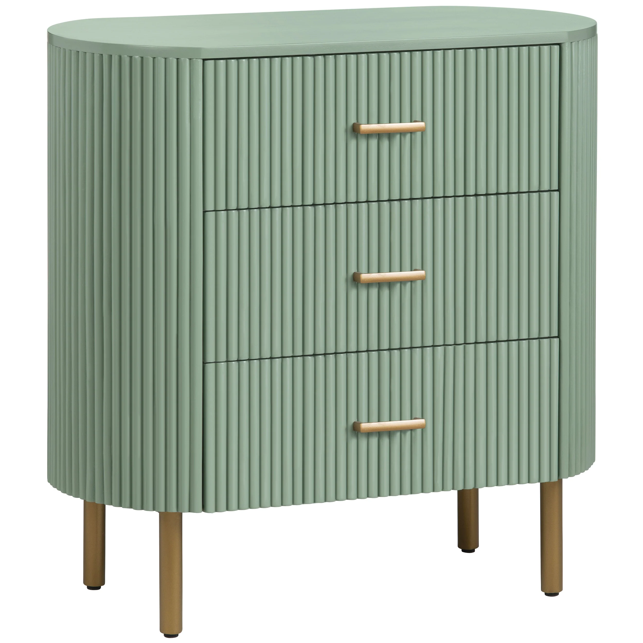 Astoria 3 Drawer Chest, Green