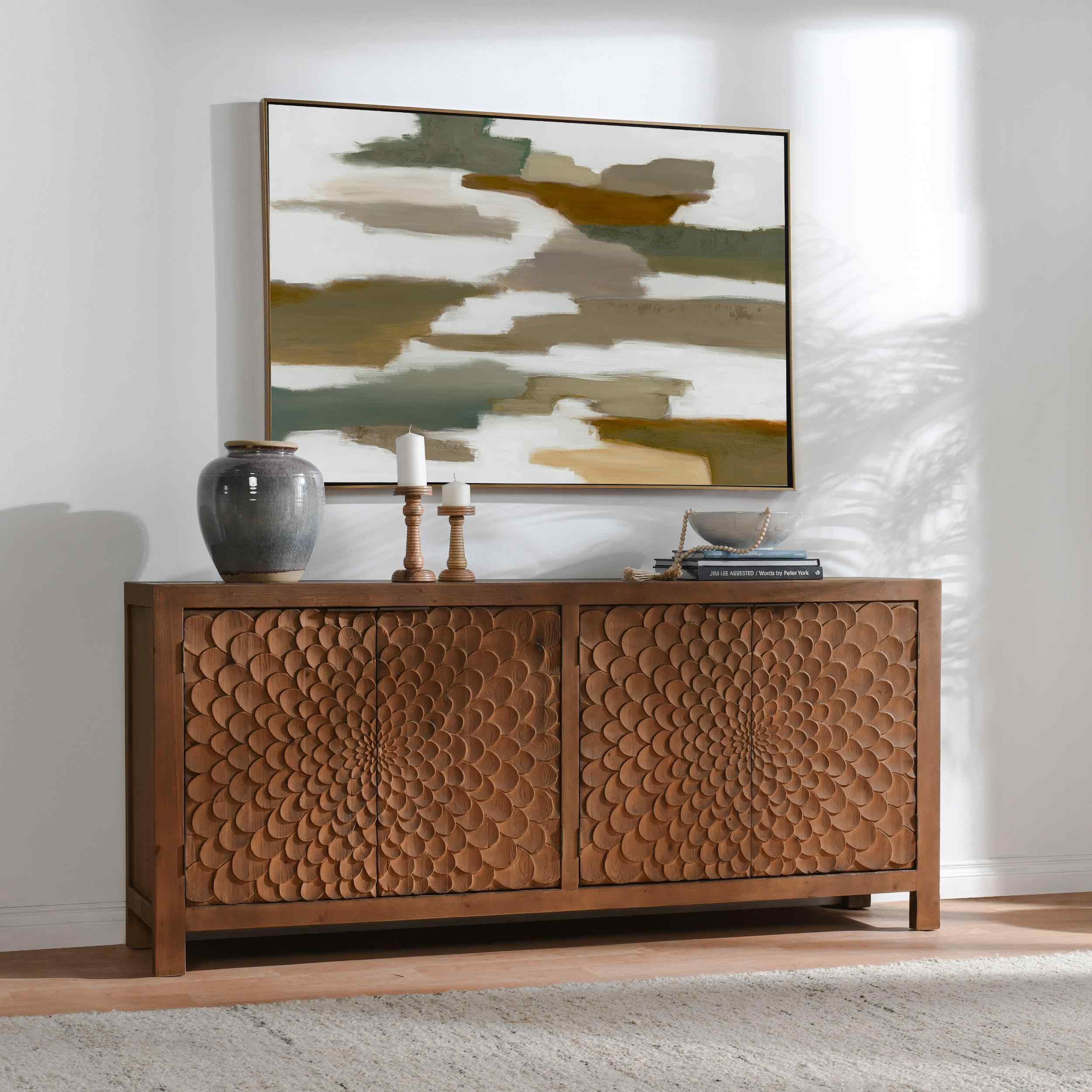 Astrid 4 Door Buffet, Reclaimed Pine - Image 8