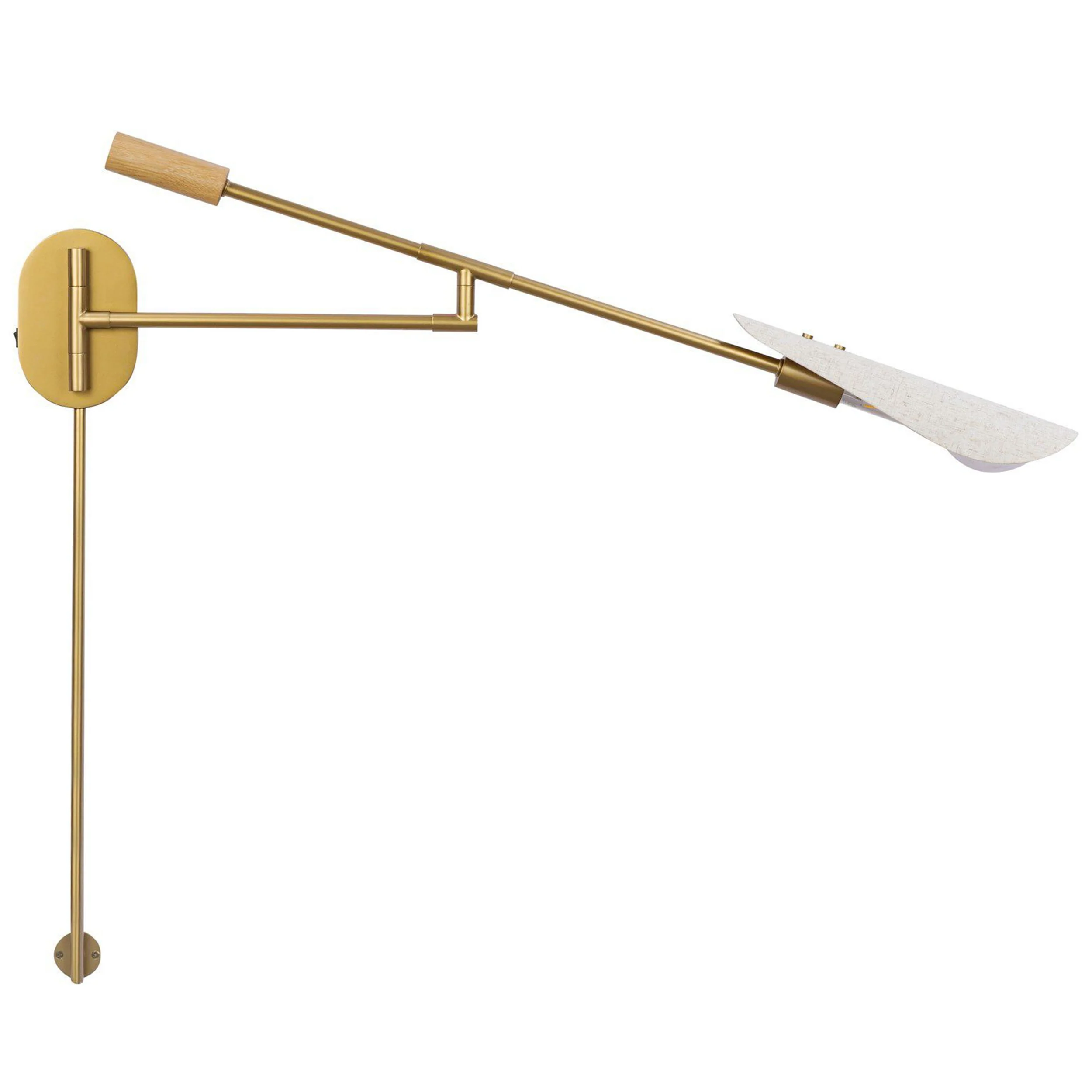 Astrid Sconce, Flax Linen/Antique Brass by Four Hands - Image 3