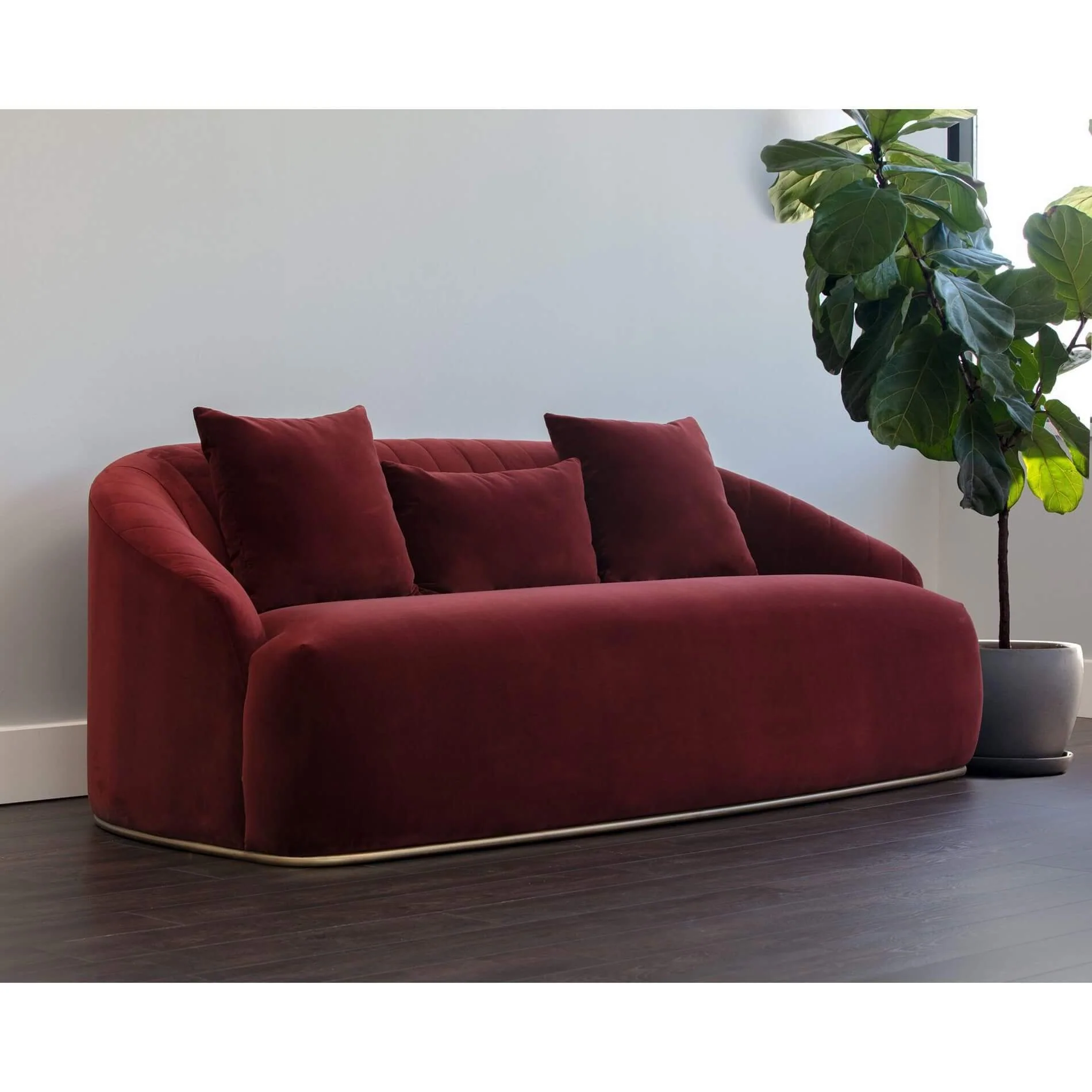 Astrid Sofa, Merlot - Image 4