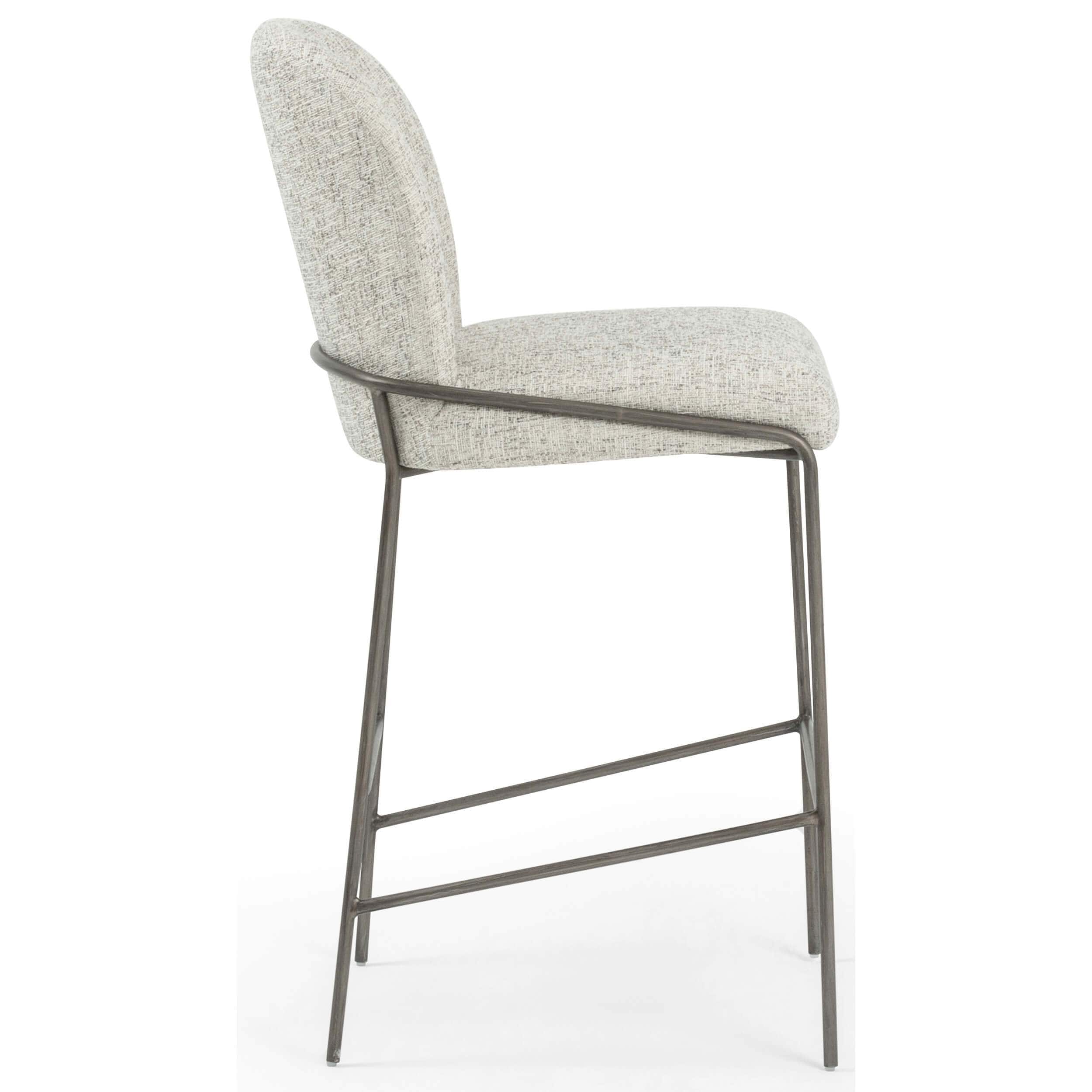 Astrud Bar & Counter Stool, Lyon Pewter by Four Hands - Image 3