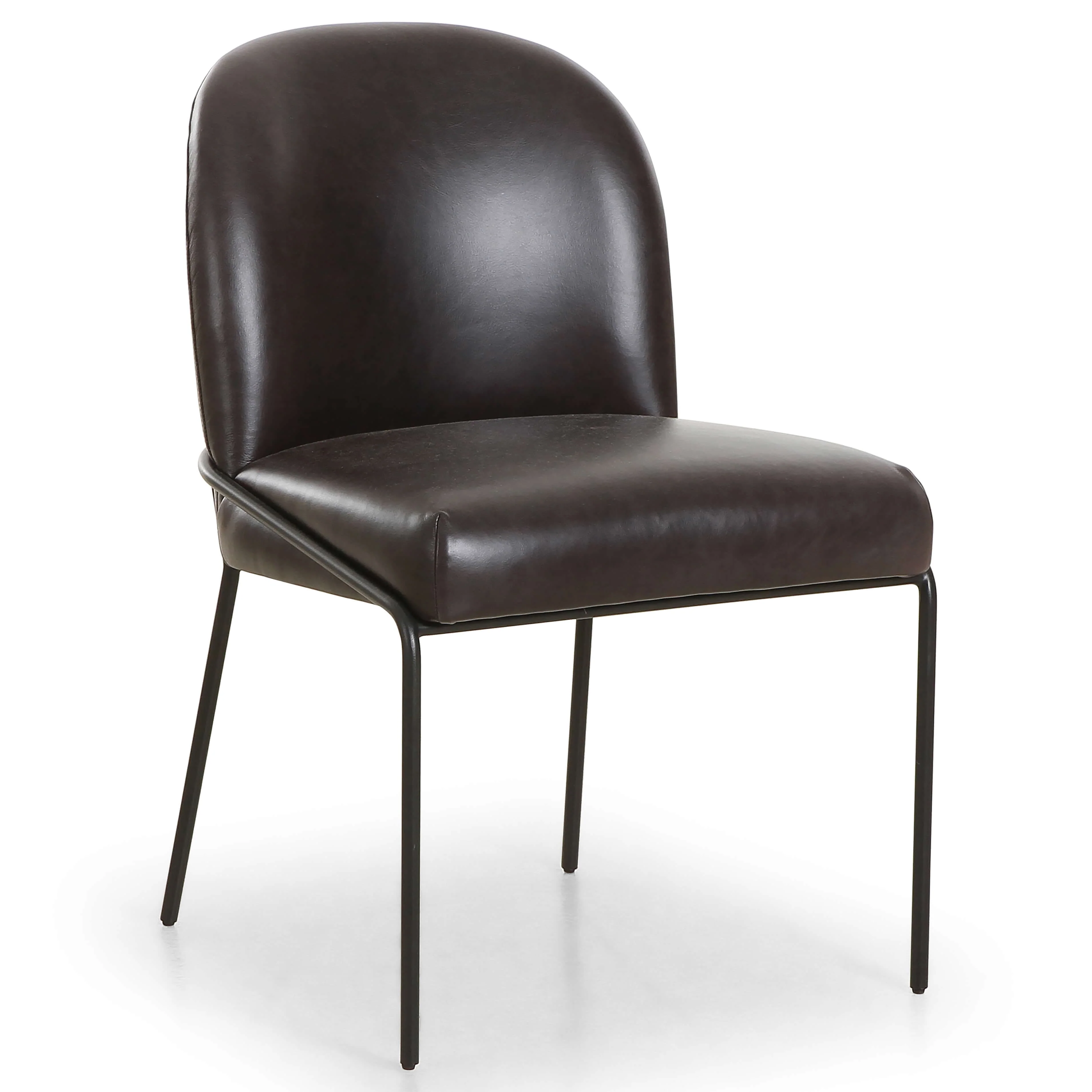 Astrud Leather Dining Chair, Sonoma Black, Set of 2 by Four Hands