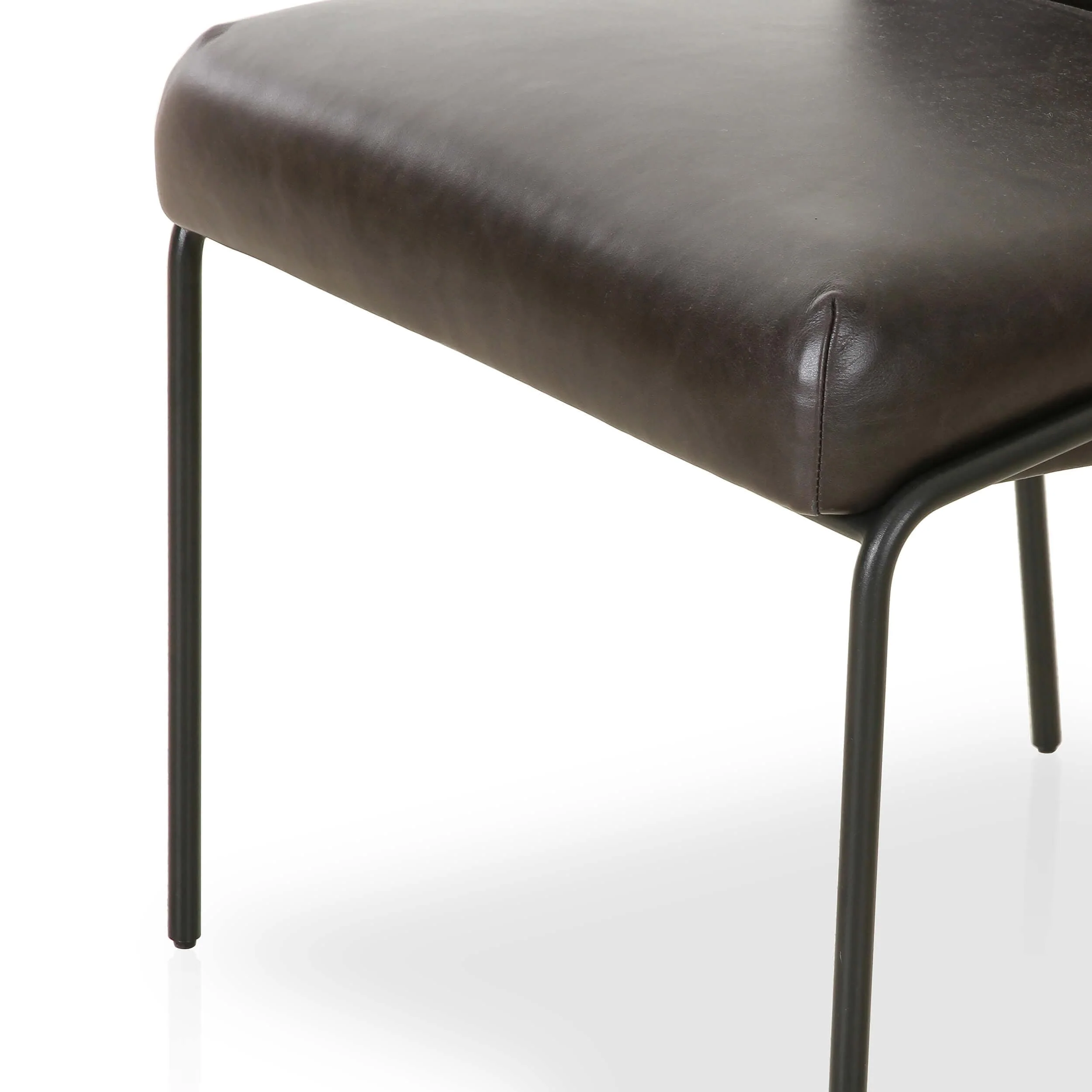 Astrud Leather Dining Chair, Sonoma Black, Set of 2 by Four Hands - Image 6