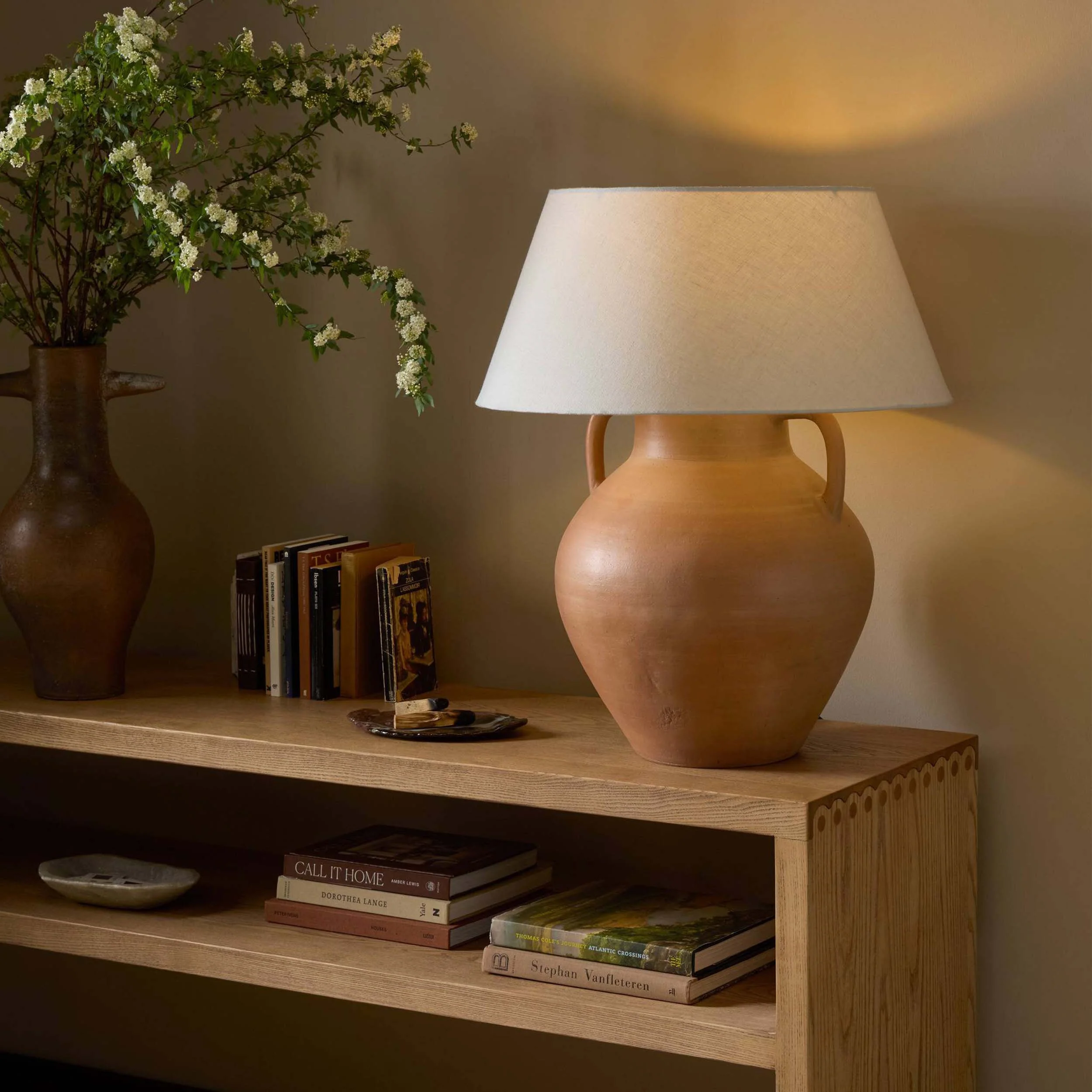 Atrani Table Lamp, Aged Natural Terracotta by Amber Lewis x Four Hands - Image 6