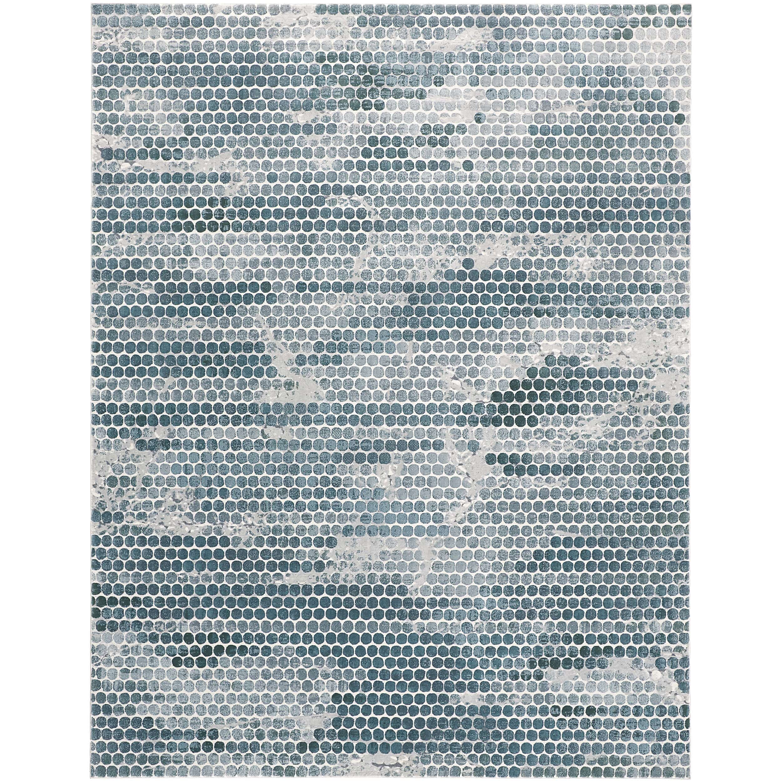 Feizy Rug Atwell 3171F, Blue/Silver