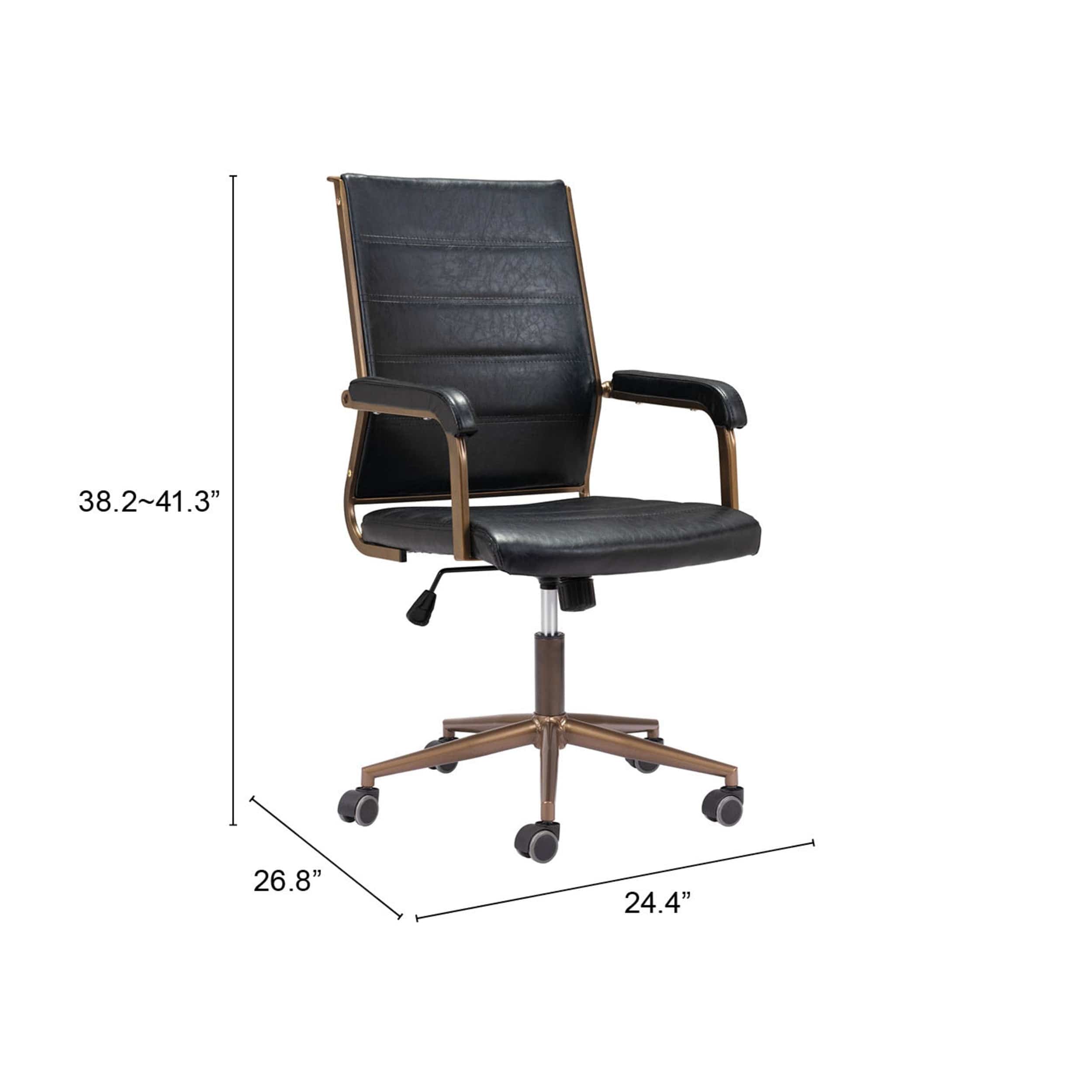 Auction Office Chair, Vintage Black - Image 5