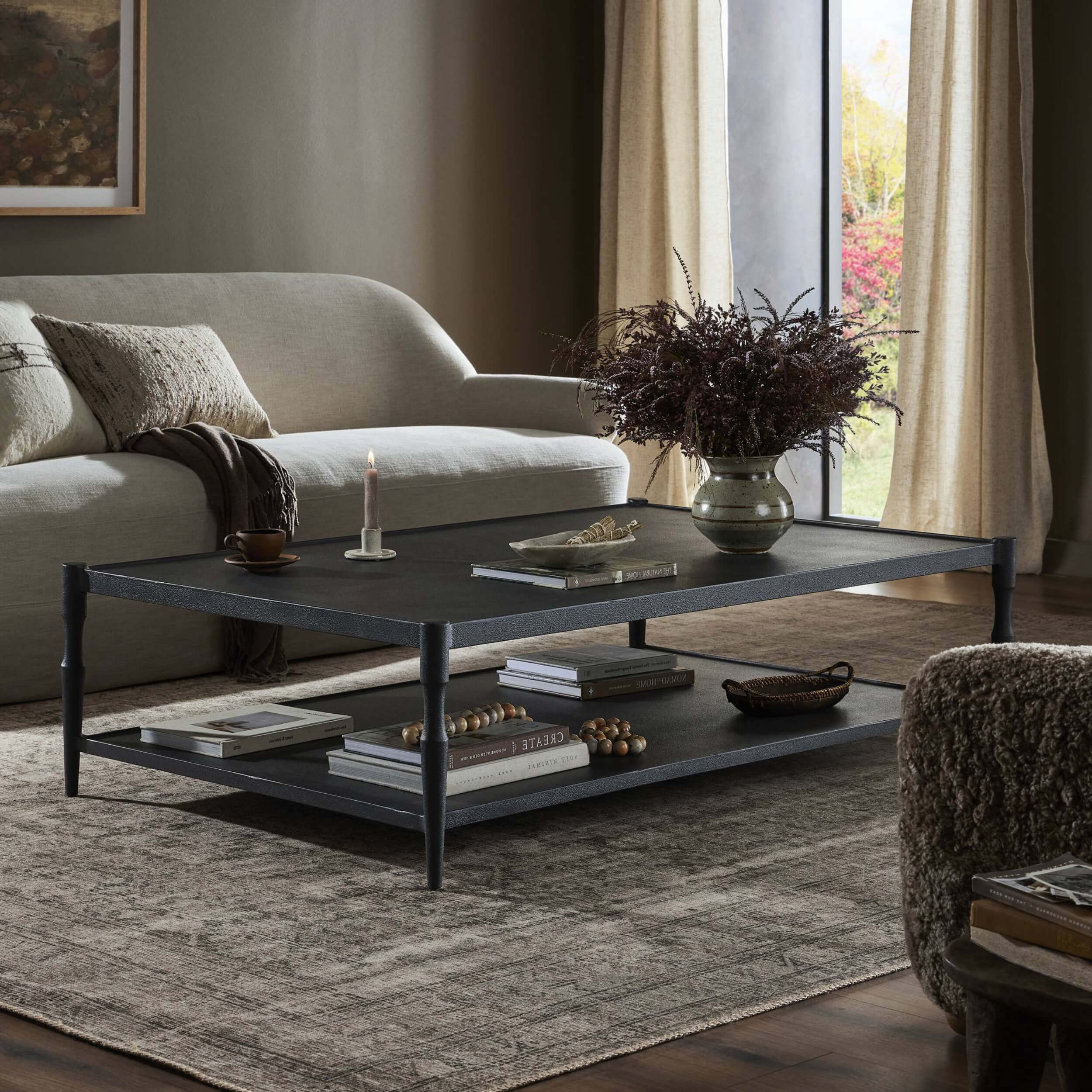 Augusta Coffee Table, Textured Iron by Amber Lewis x Four Hands - Image 5