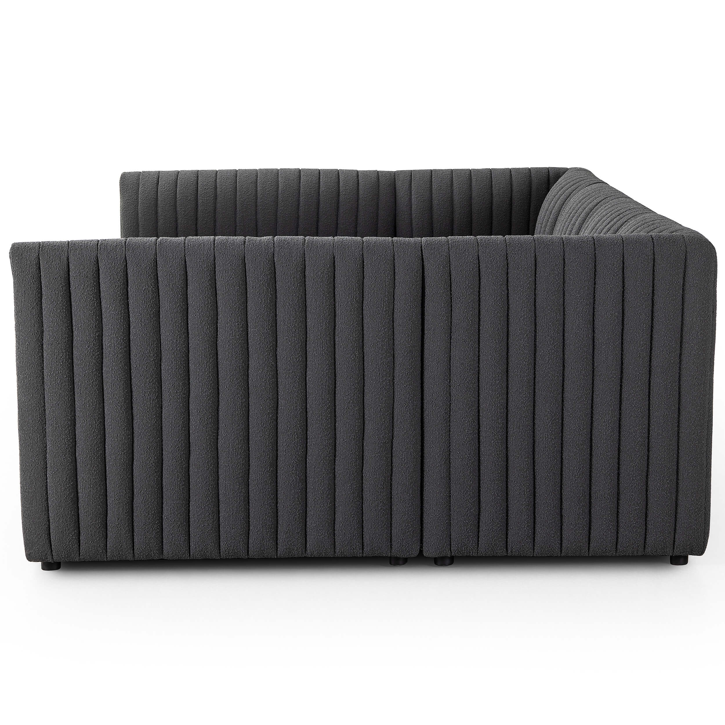 Augustine 106" U-Shaped Dining Banquette, Boucle Charcoal - Image 2