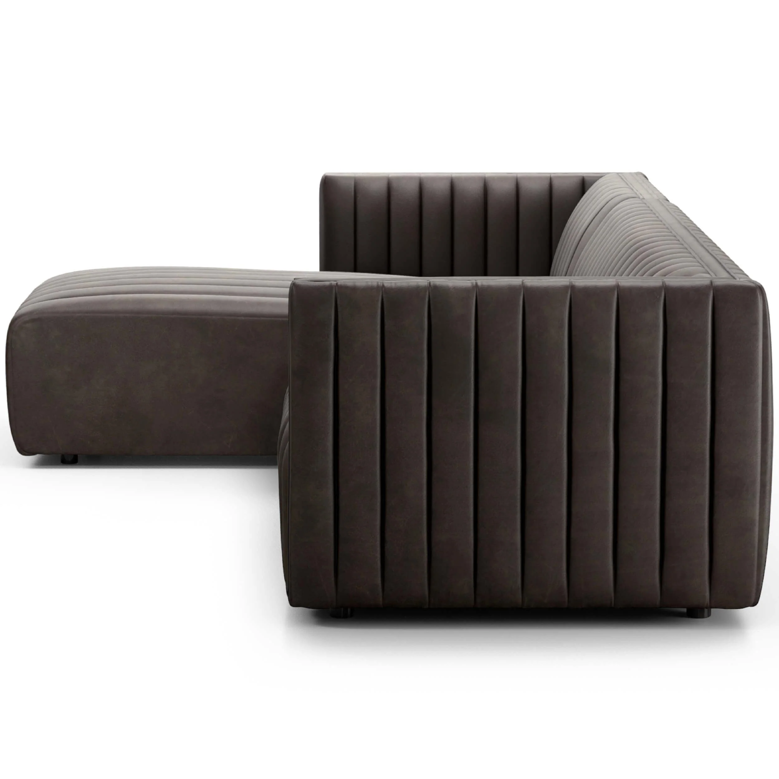 Augustine 2 Piece 105" Leather Sectional, Deacon Wolf - Image 3