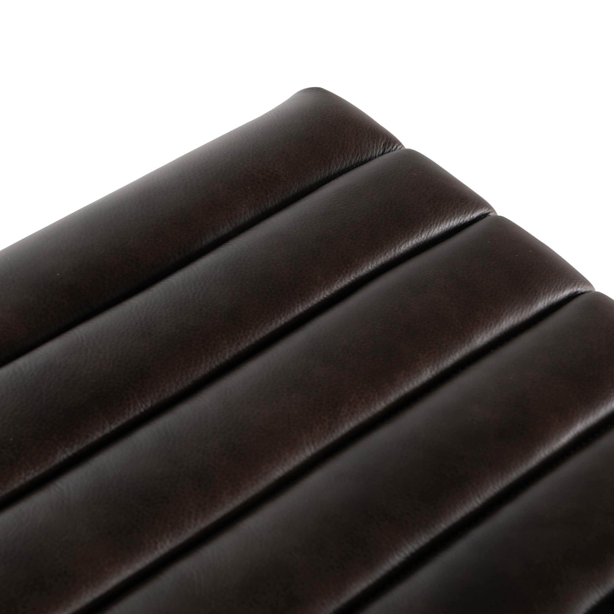 Augustine 21" Leather Ottoman, Deacon Wolf - Image 4