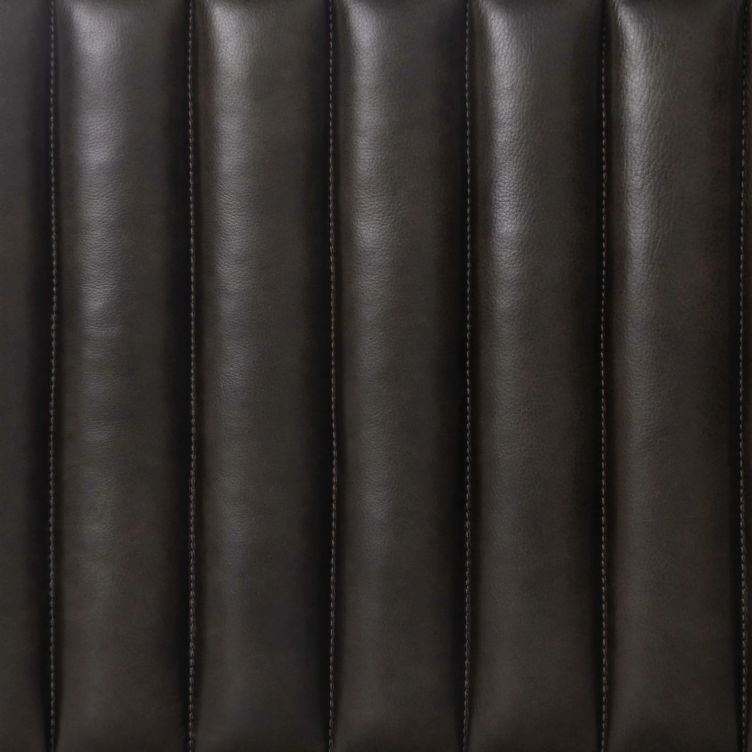 Augustine 21" Leather Ottoman, Deacon Wolf - Image 7