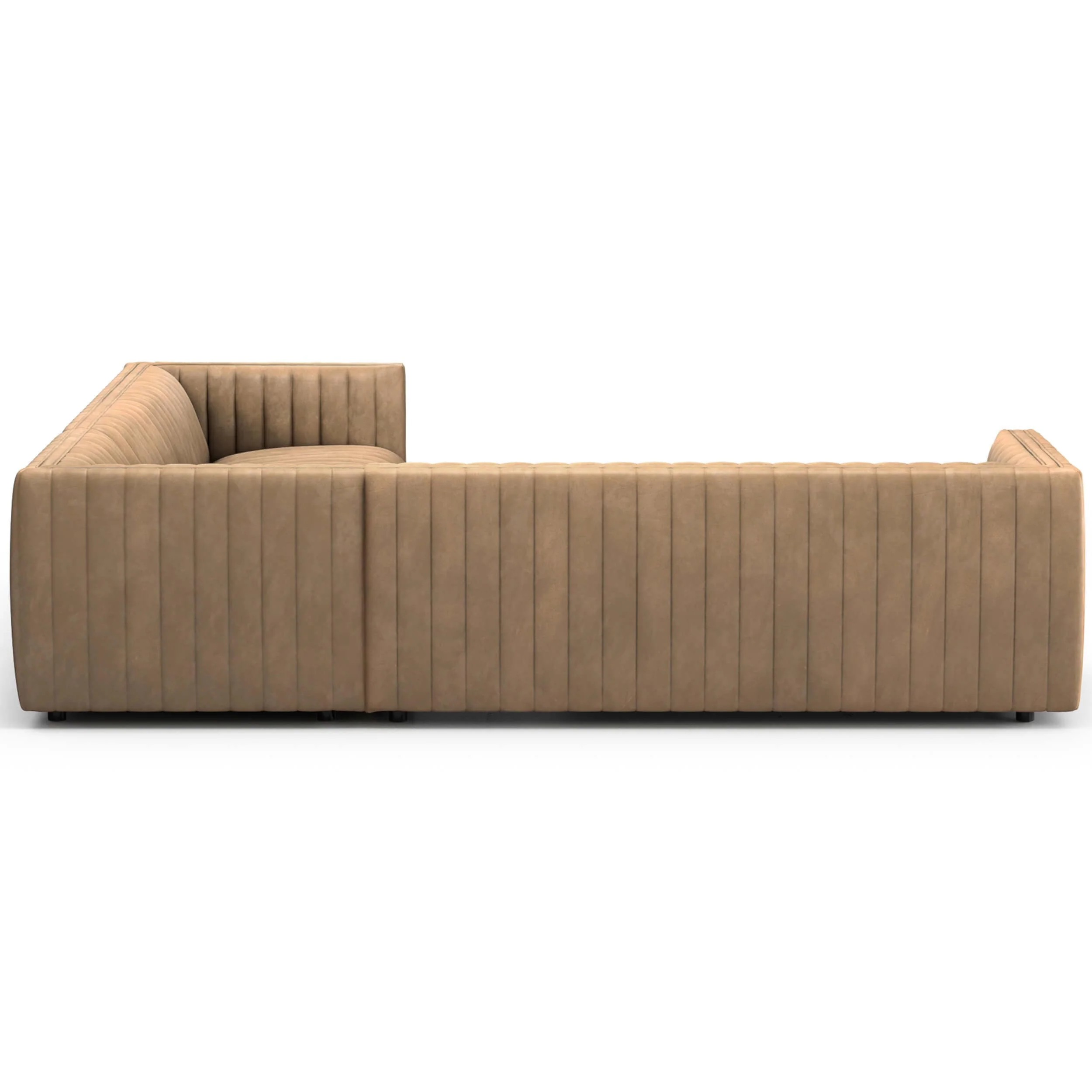 Augustine 3 Piece 105" Leather Sectional, Palermo Drift - Image 3