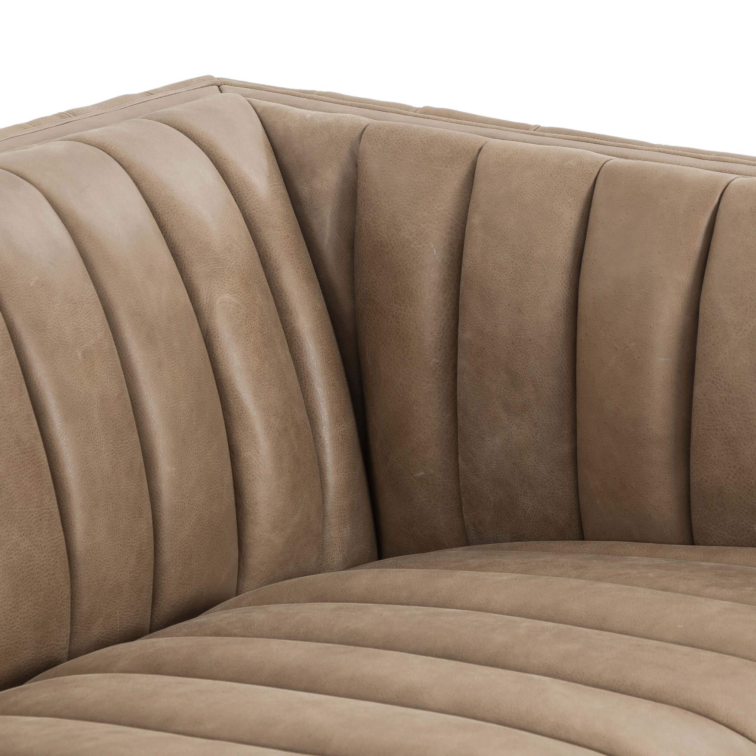 Augustine 97" Leather Sofa, Palermo Drift by Four Hands - Image 6