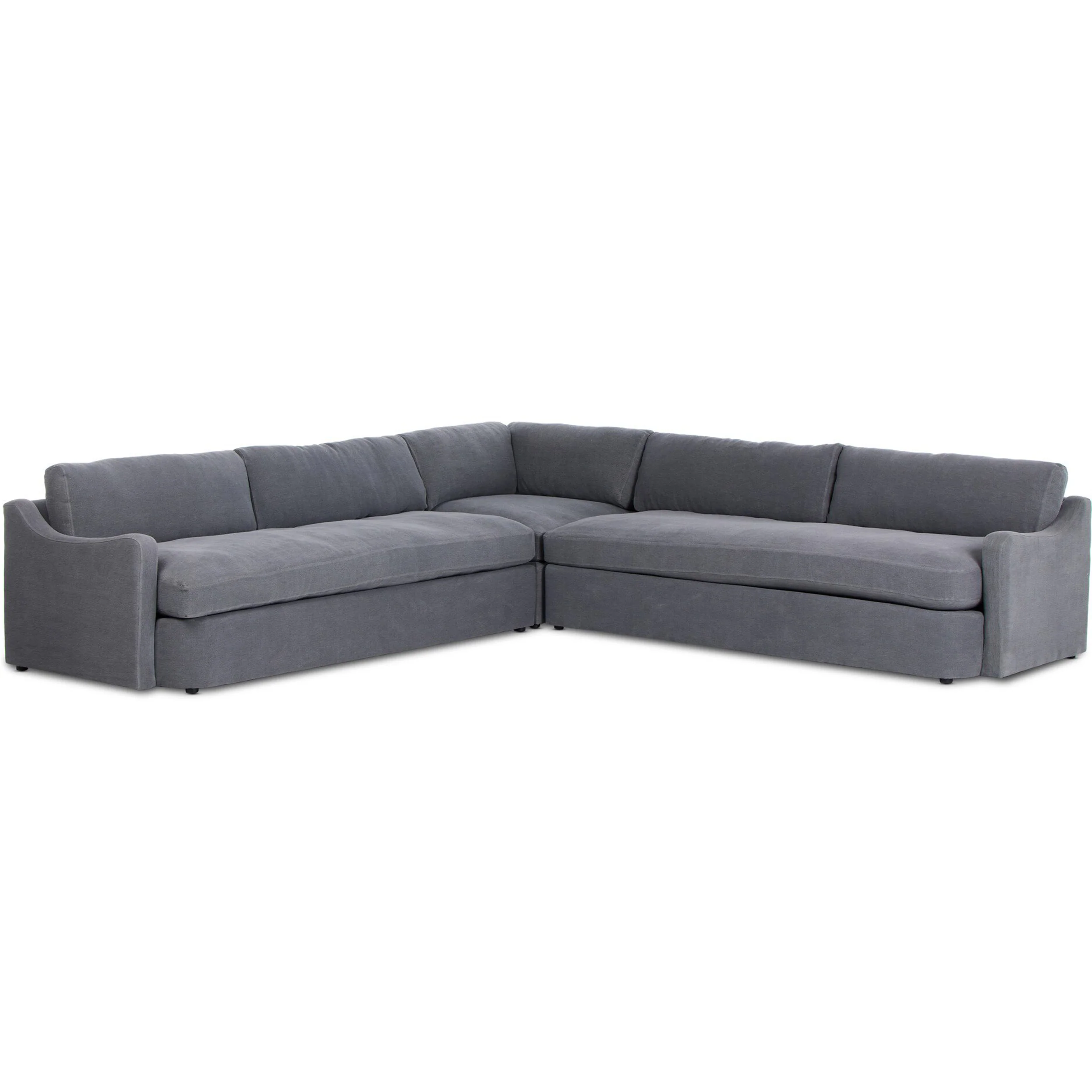 Aurelia 3 Piece Sectional, Broadway Denim by Four Hands - Image 2