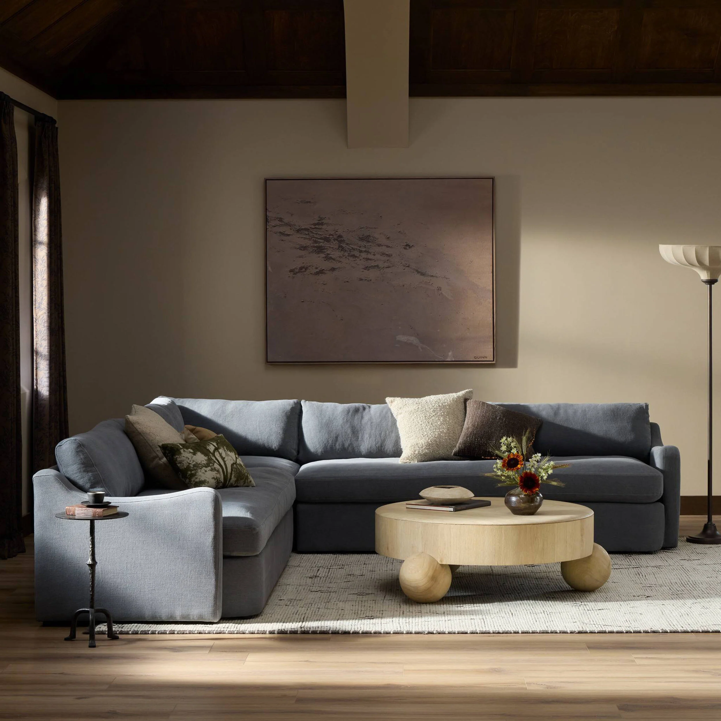 Aurelia 3 Piece Sectional, Broadway Denim by Four Hands - Image 7
