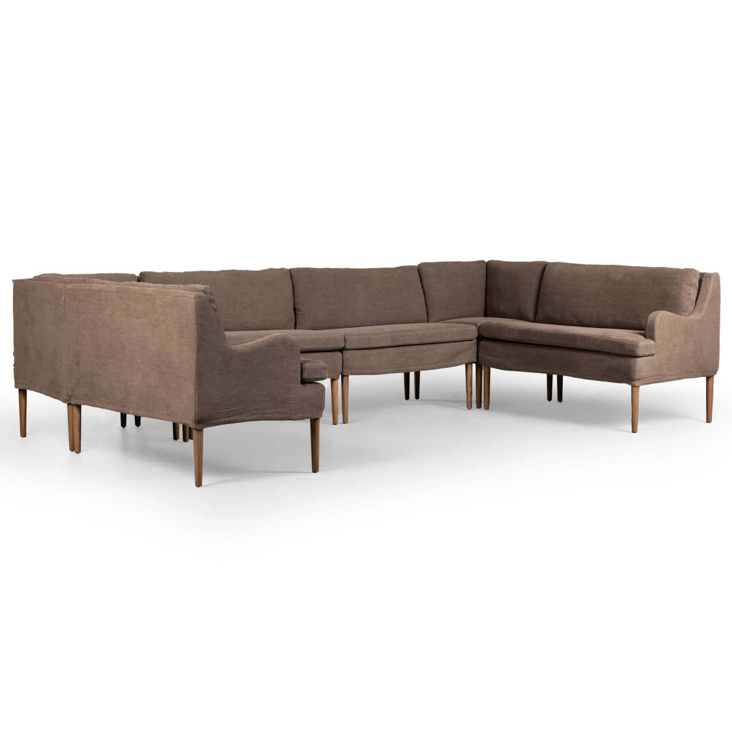 Aurelia Dining U-Shape Banquette, Broadway Coffee by Amber Lewis x Four Hands - Image 5