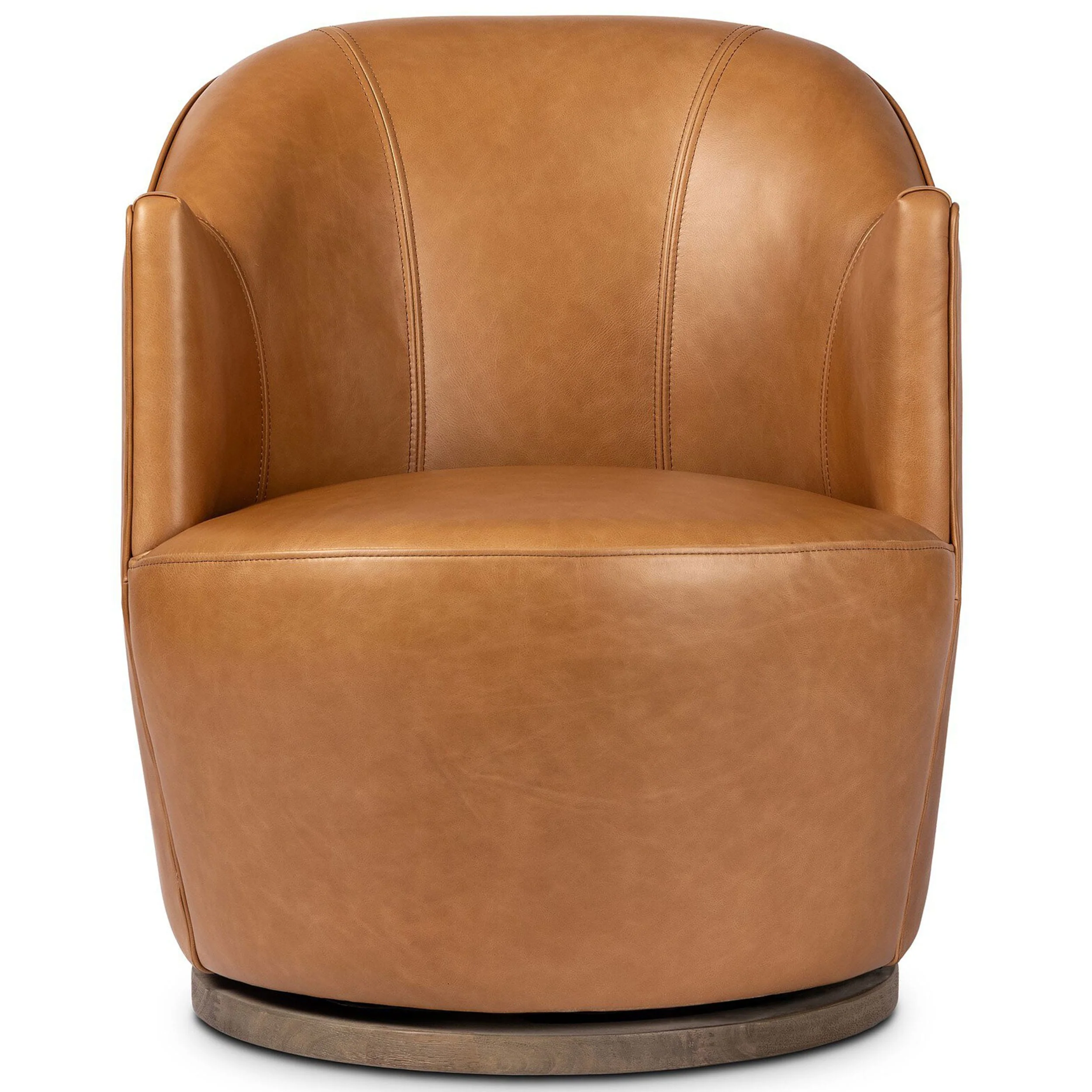 Aurora Leather Swivel Chair, Sonoma Butterscotch by Four Hands - Image 2