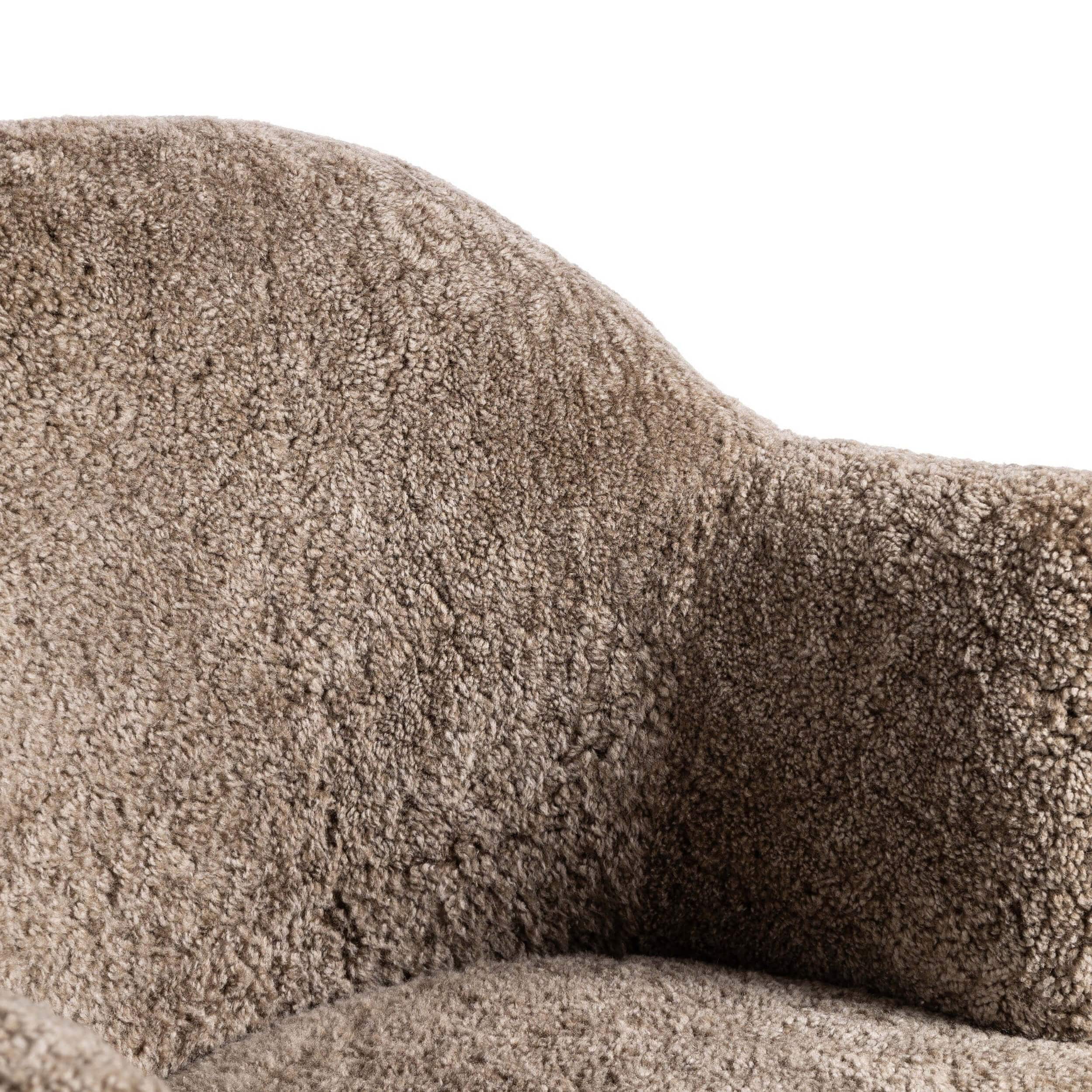 Aurora Swivel Chair, Taupe Shearling by Four Hands - Image 4