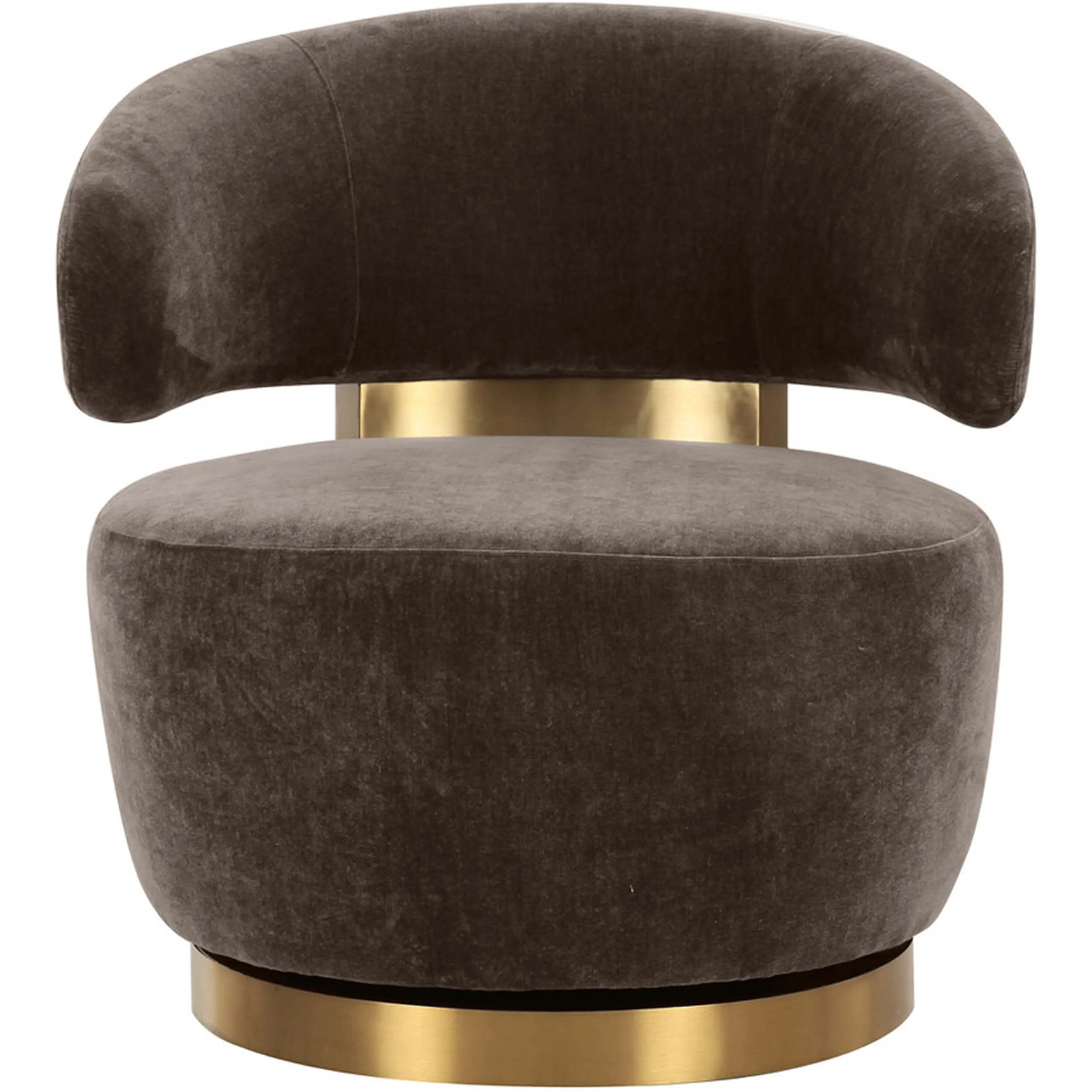 Austin Swivel Chair, Chocolate Brown - Image 2