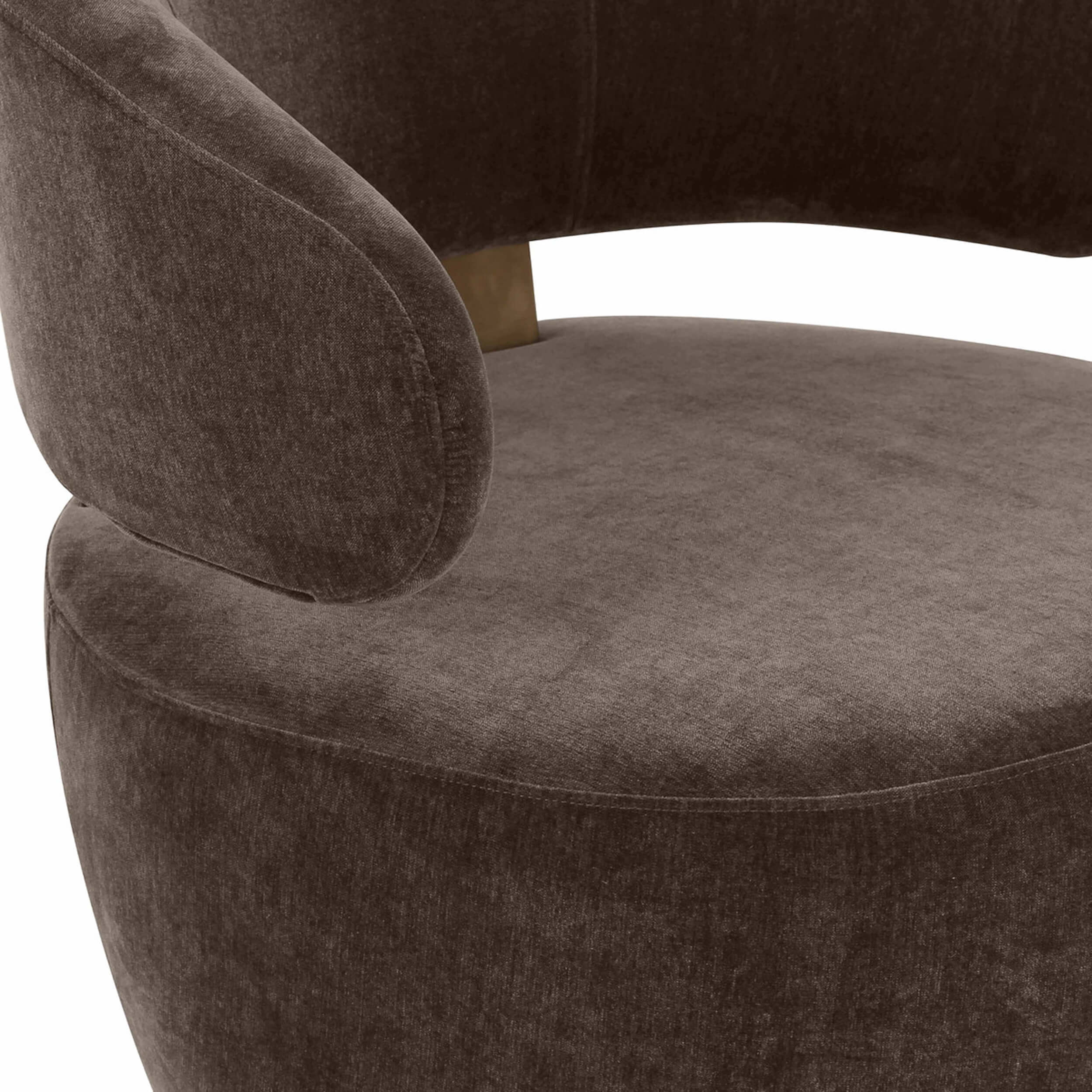 Austin Swivel Chair, Chocolate Brown - Image 4