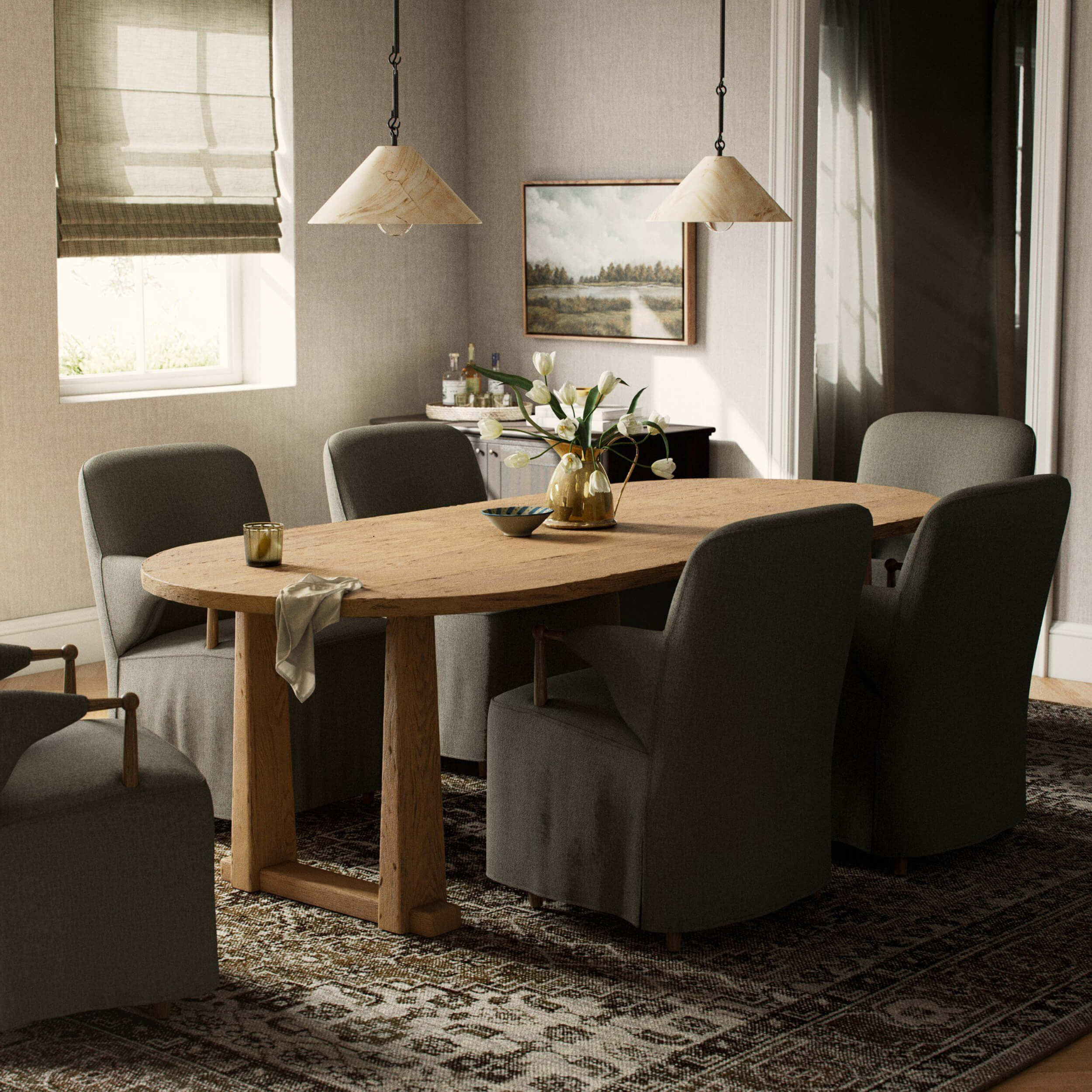 Ayla Dining Table, Worn Oak by Amber Lewis x Four Hands - Image 6