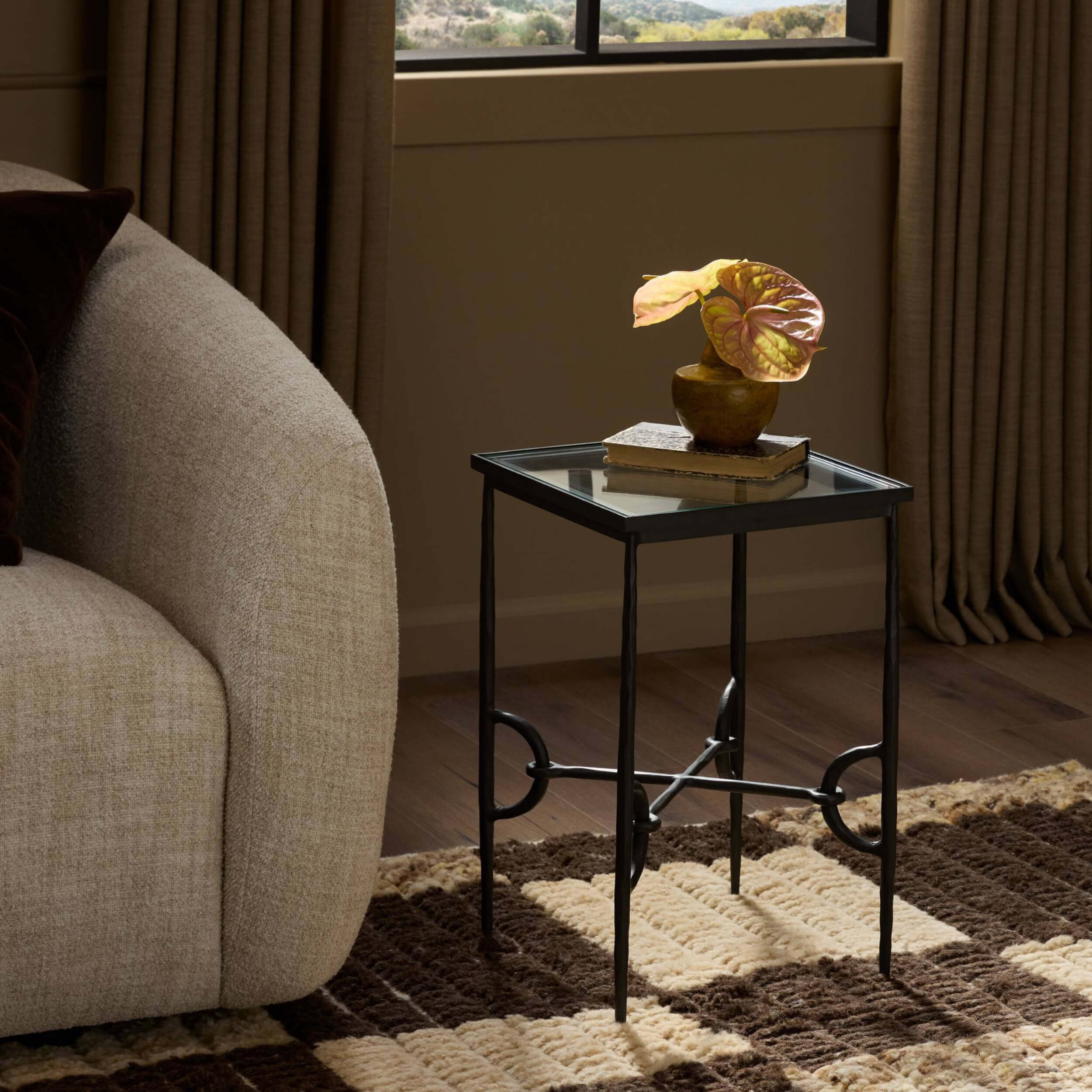 Babylon Small End Table, Gunmetal by Four Hands - Image 5