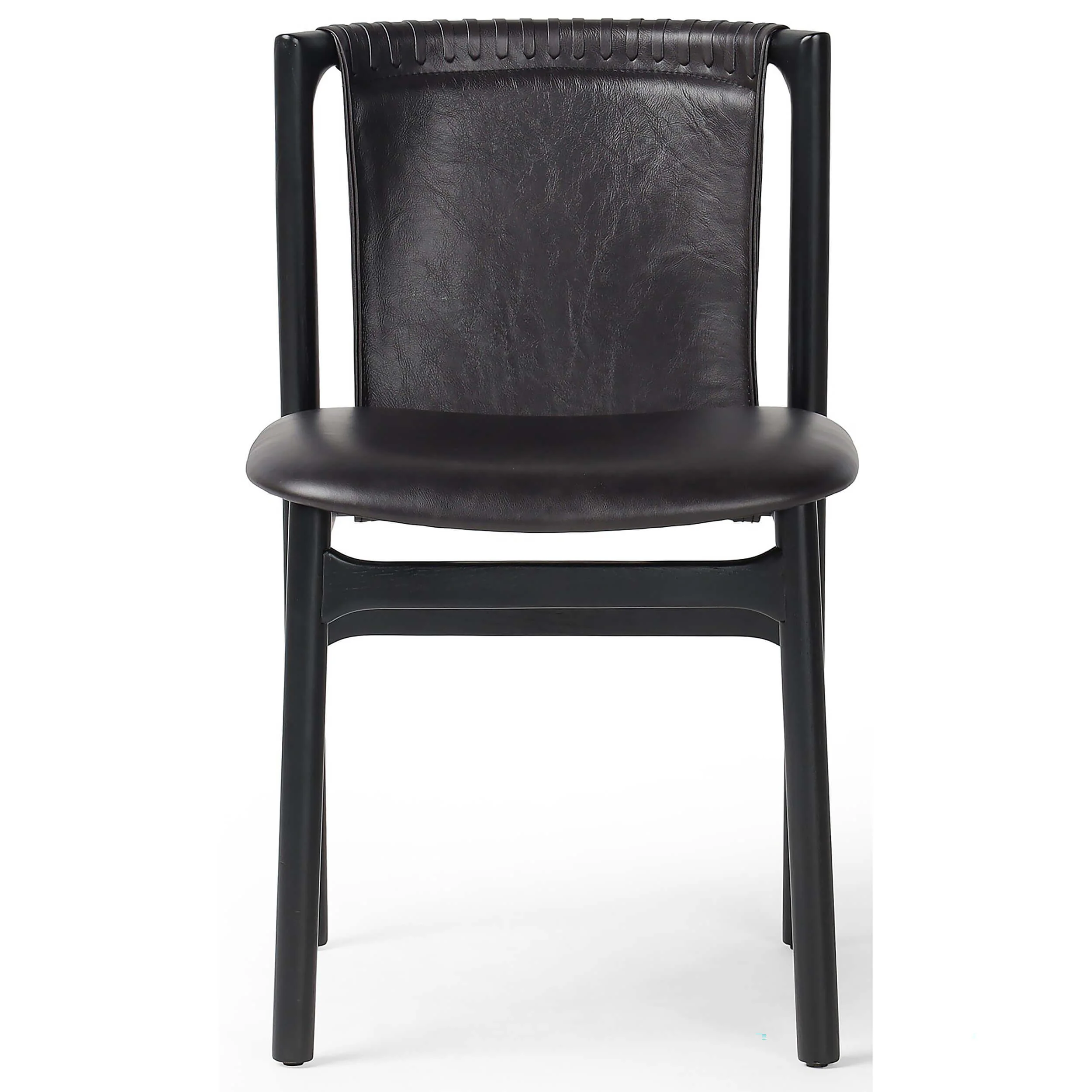 Baden Leather Dining Chair, Sonoma Black, Set of 2 - Image 2