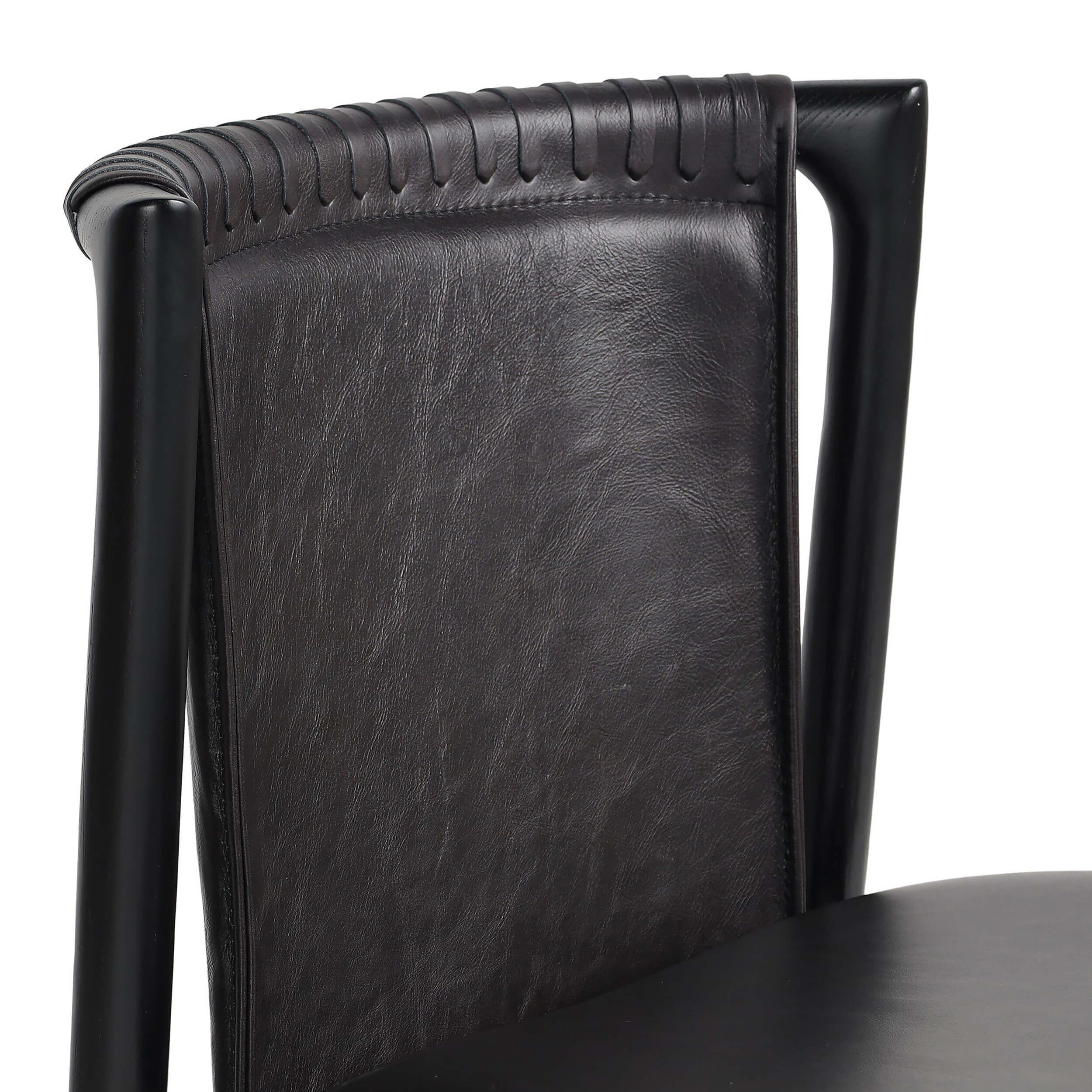 Baden Leather Dining Chair, Sonoma Black, Set of 2 - Image 5