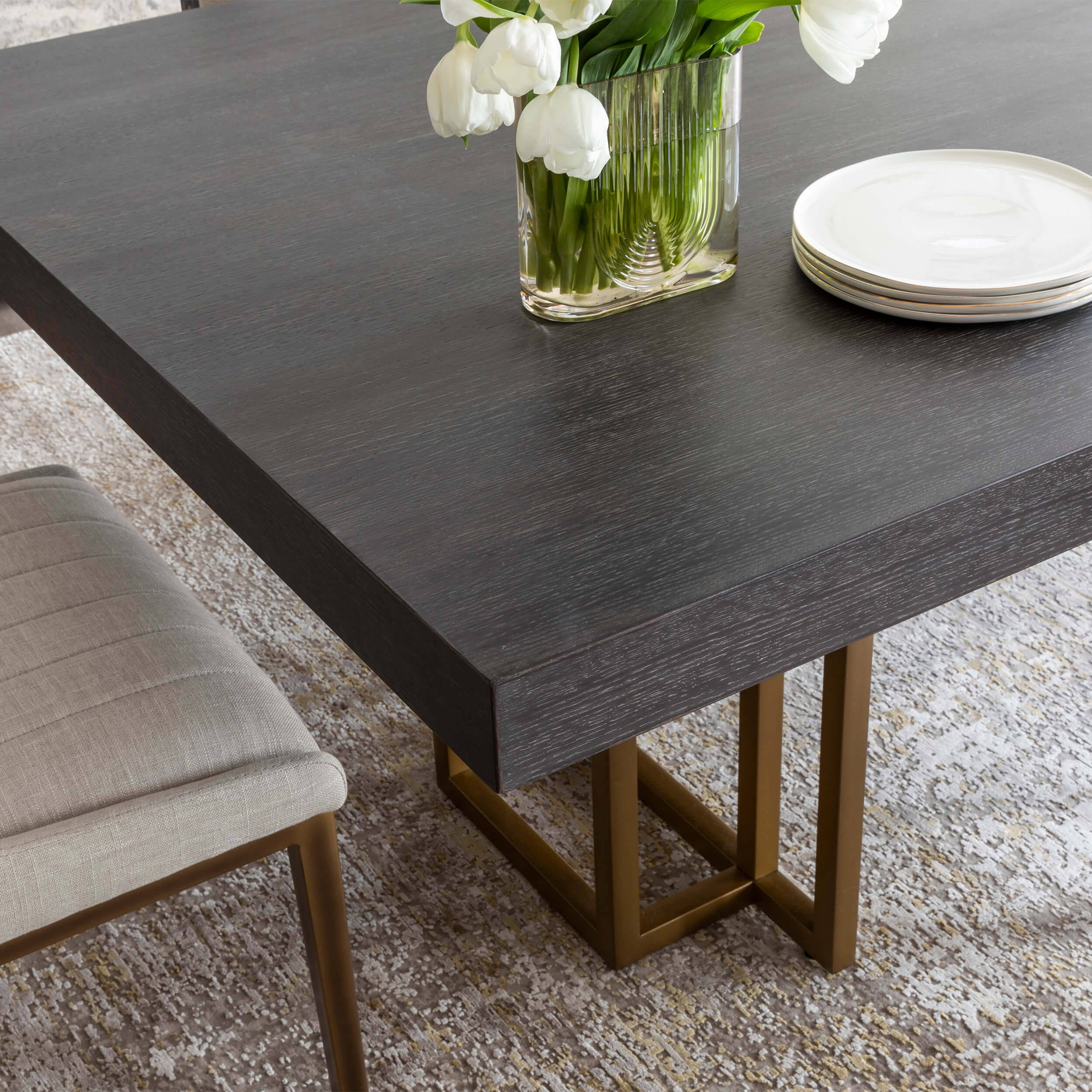 Baldessara Dining Table, Brown - Image 4