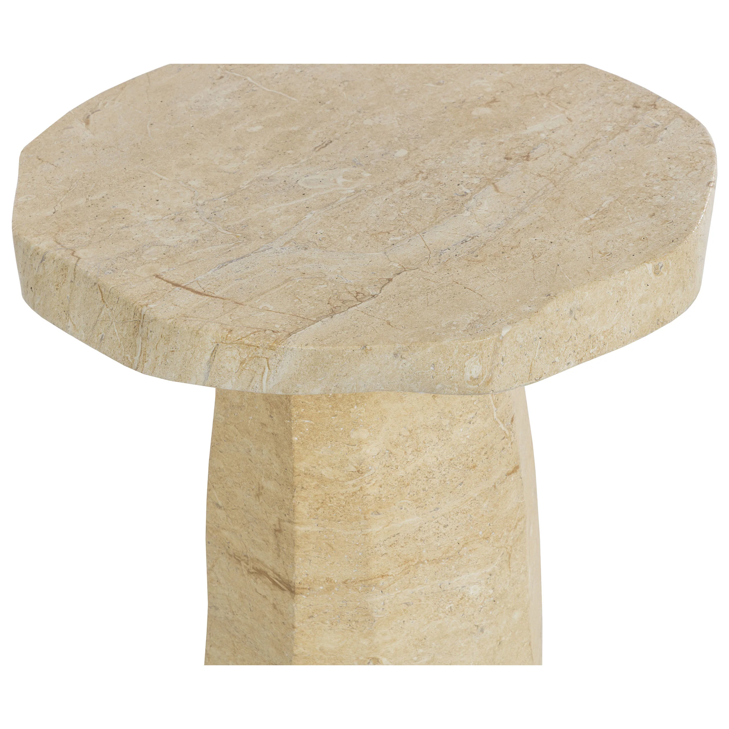Baldur End Table,Travertine Look - Image 4