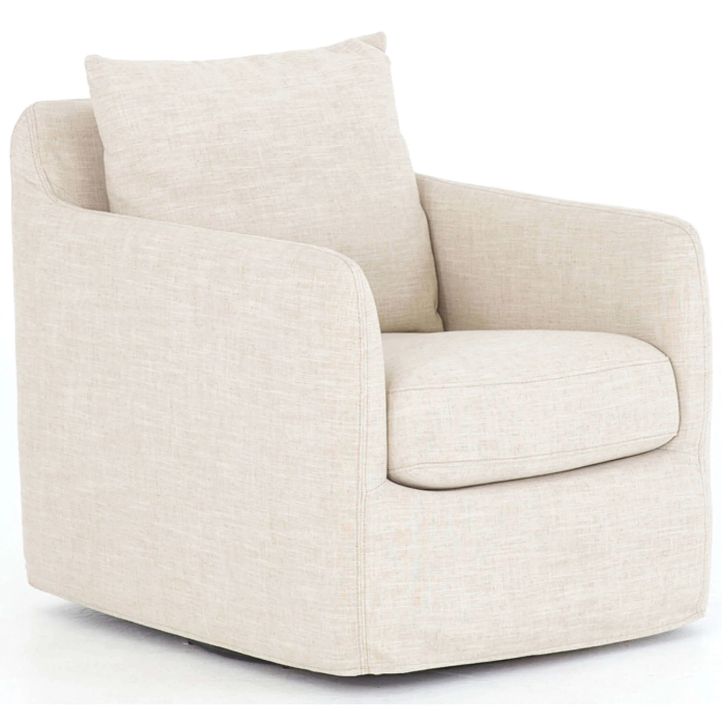 Banks Swivel Chair, Cambric Ivory by Four Hands