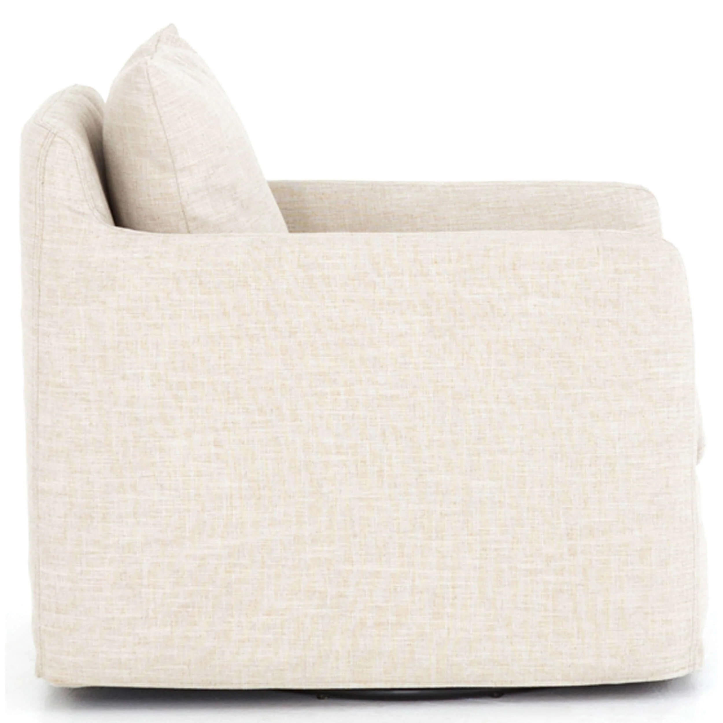 Banks Swivel Chair, Cambric Ivory by Four Hands - Image 2