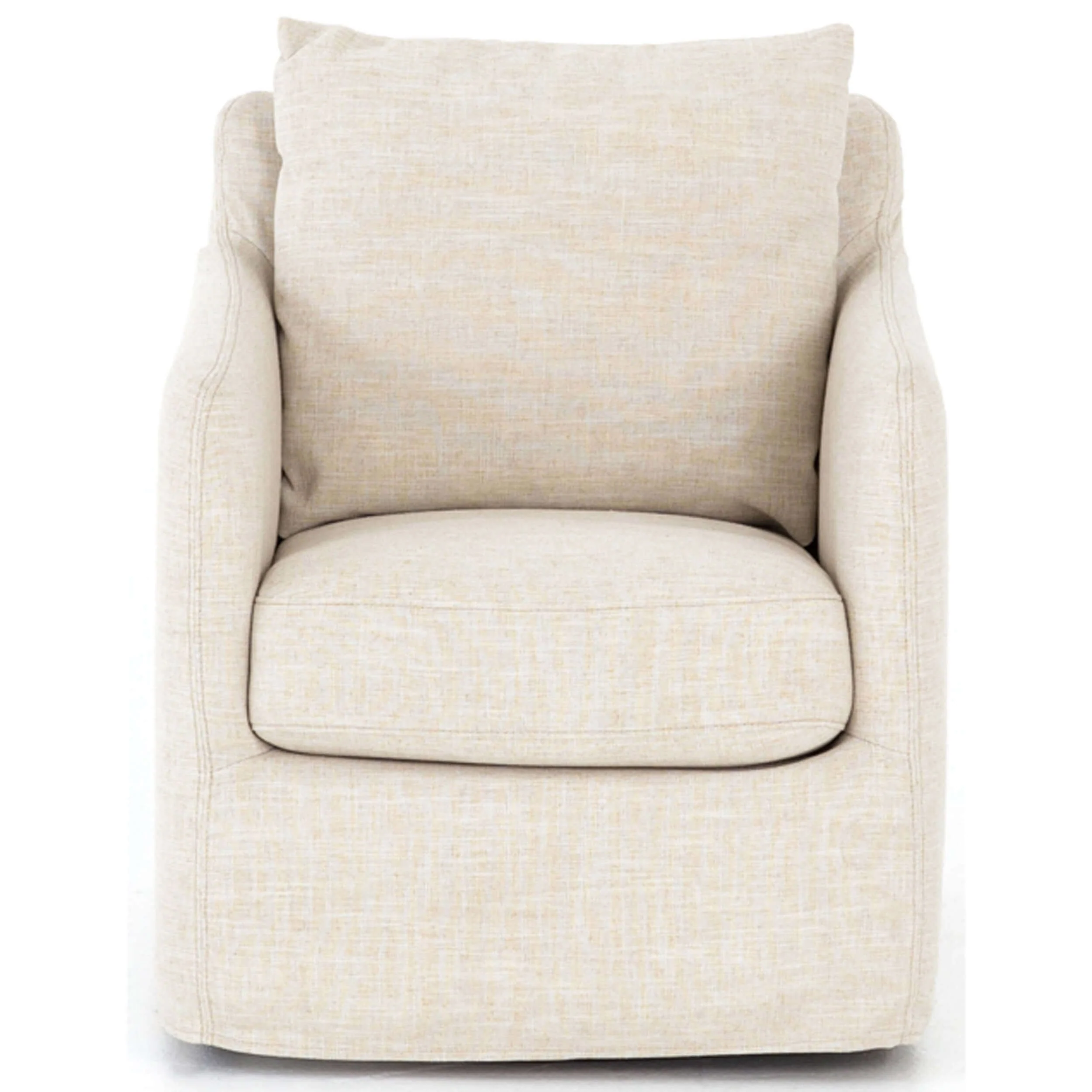 Banks Swivel Chair, Cambric Ivory by Four Hands - Image 3
