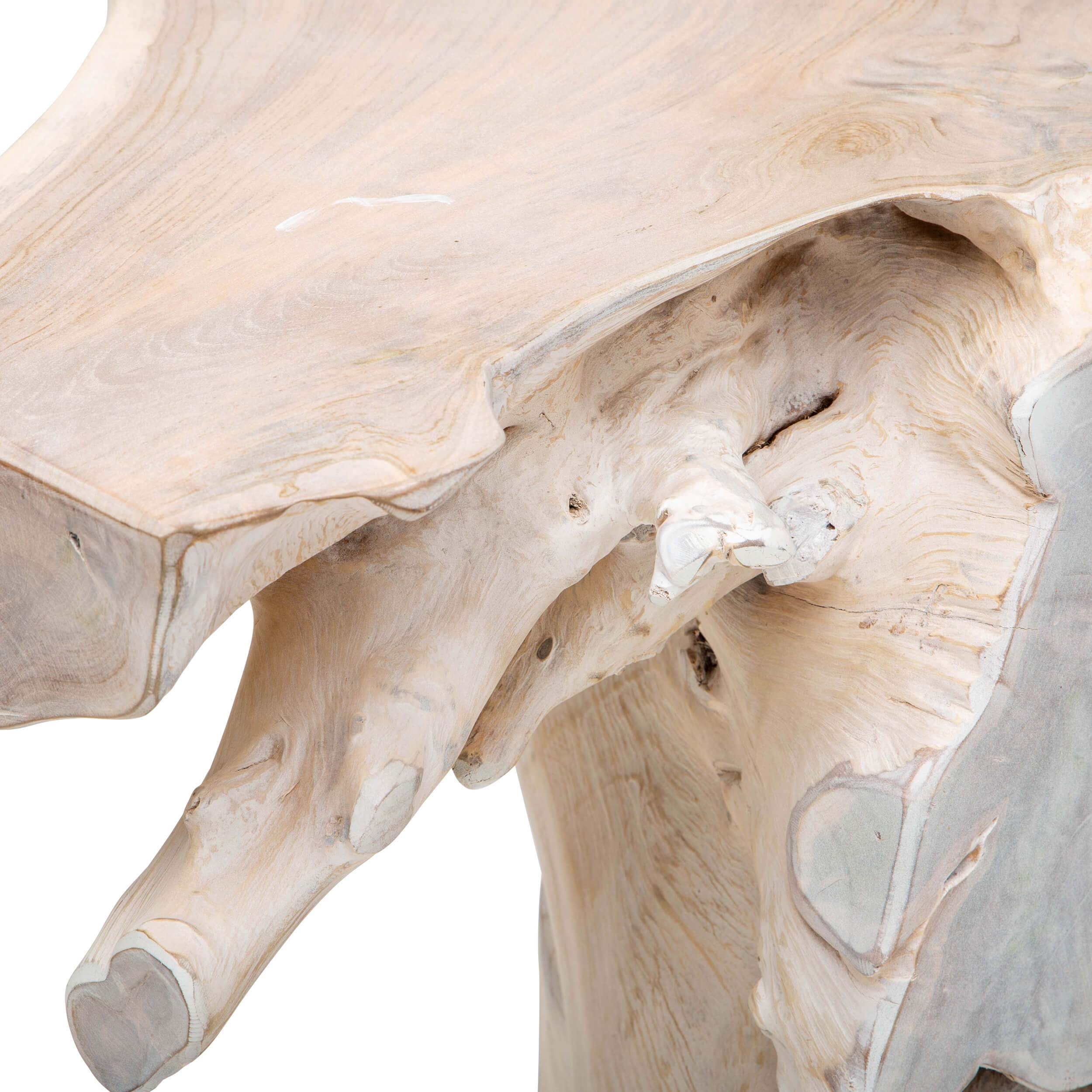 Cypress Root Console Table, White Wash - Image 4